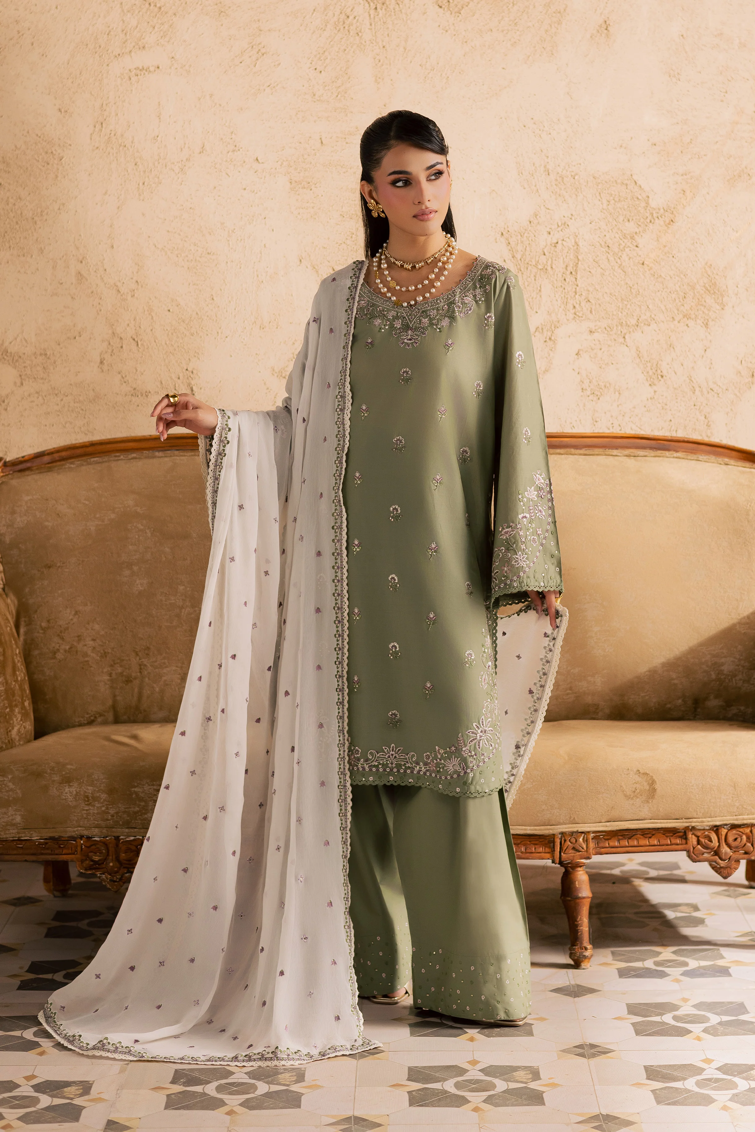 Forest Whisper 3Pc - Embroidered Festive Pret - Image 3