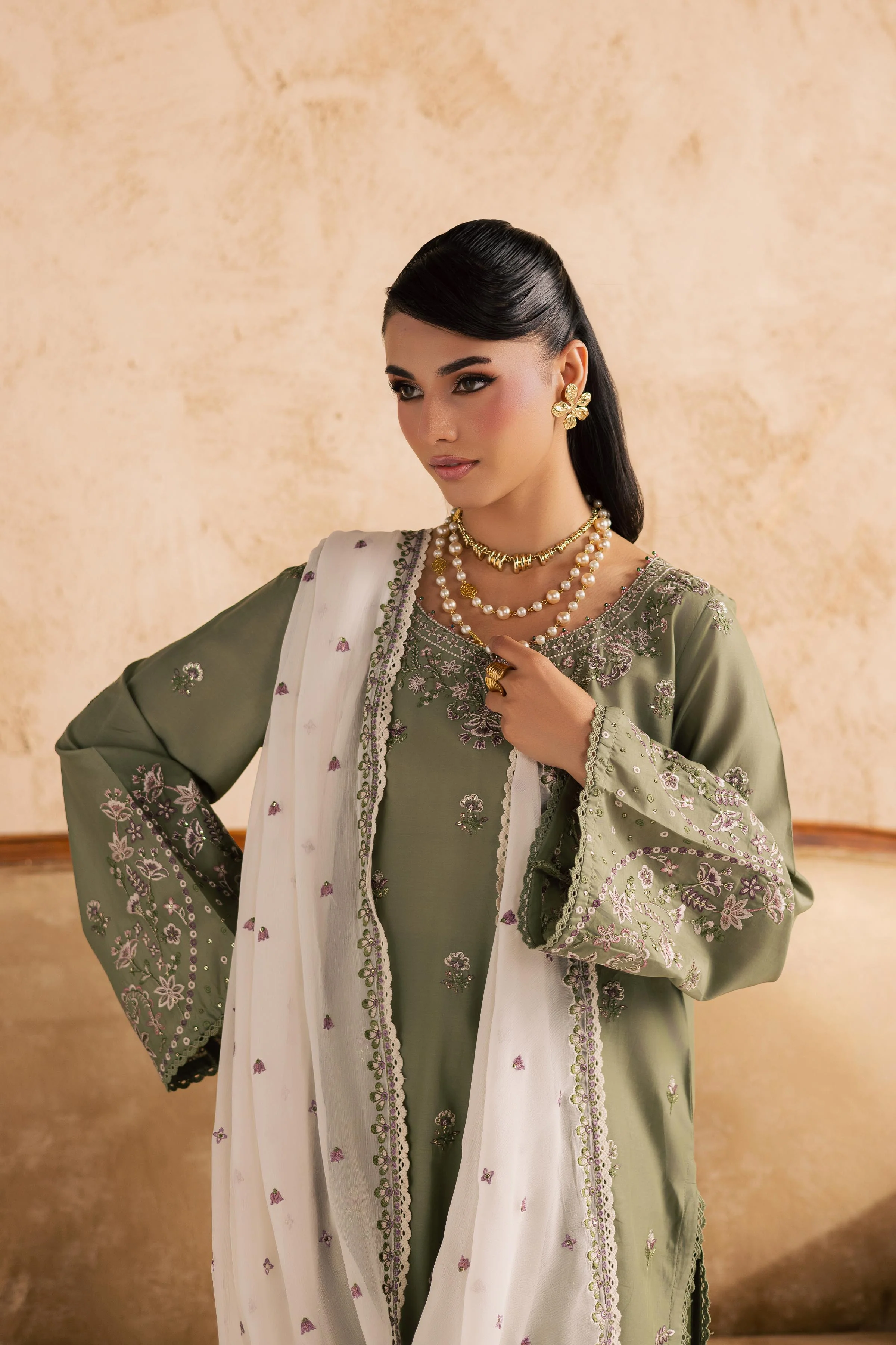 Forest Whisper 3Pc - Embroidered Festive Pret - Image 4