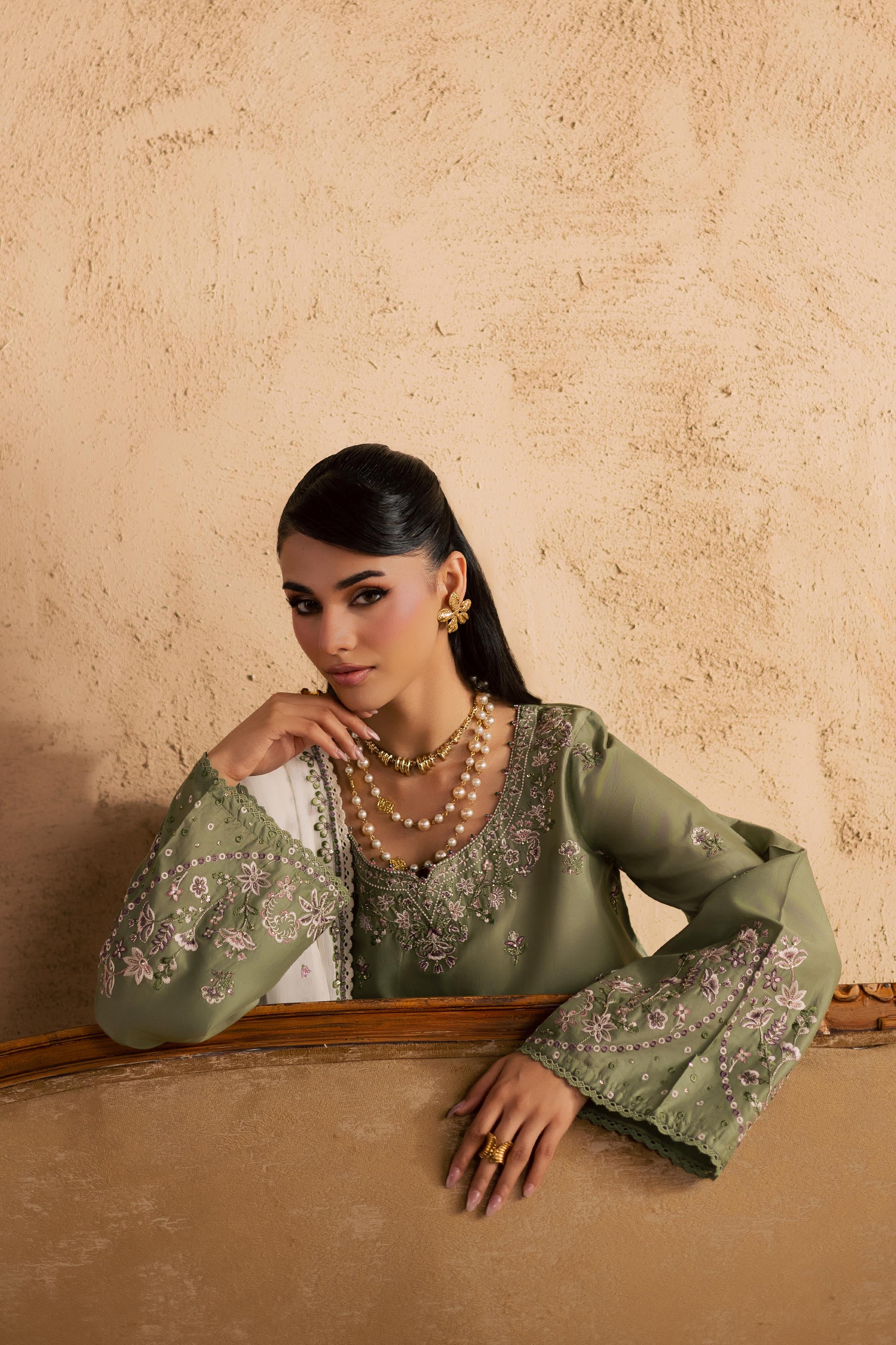 Forest Whisper 3Pc - Embroidered Festive Pret - Image 5