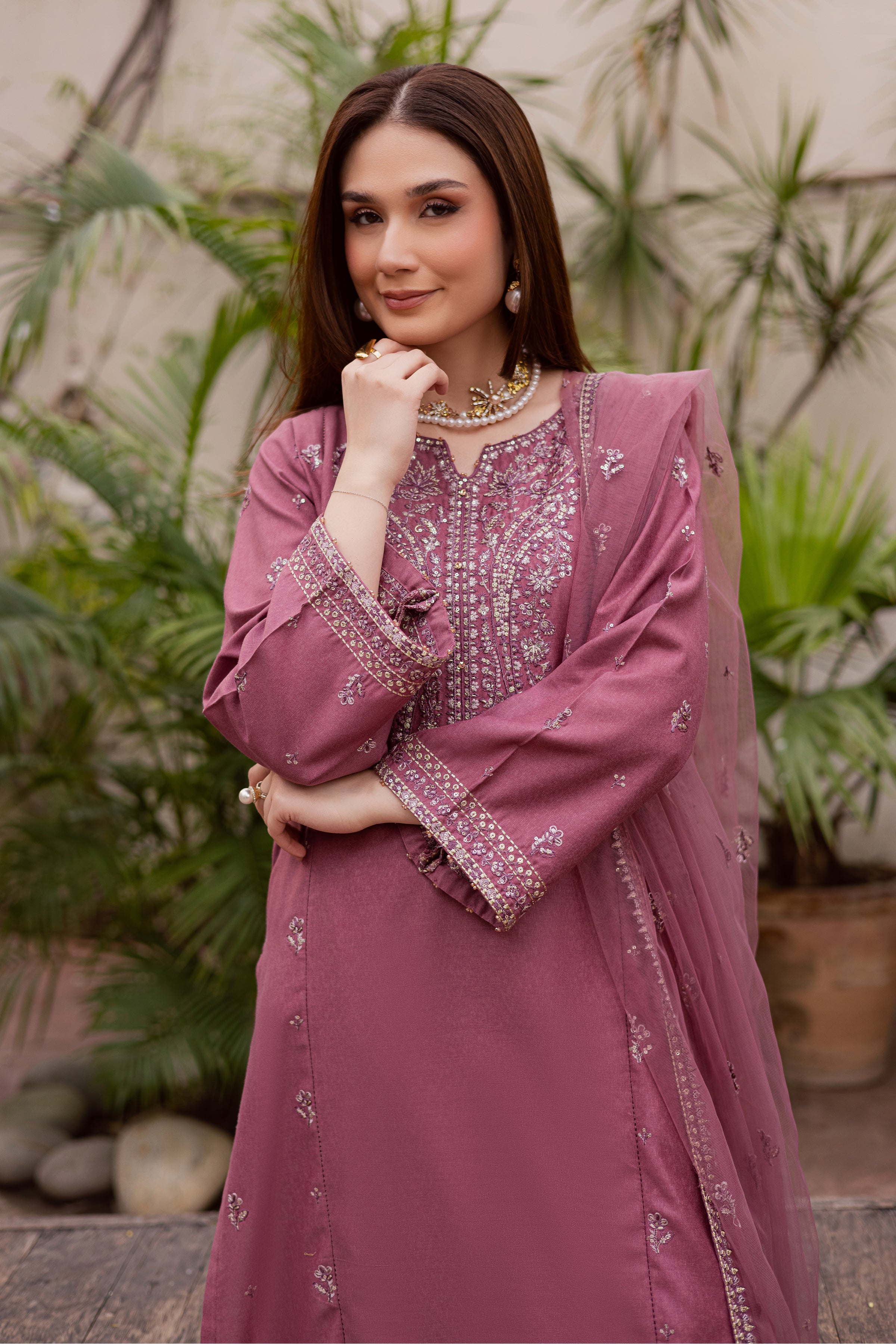 Freya 3Pc - Embroidered Festive Pret - Image 3