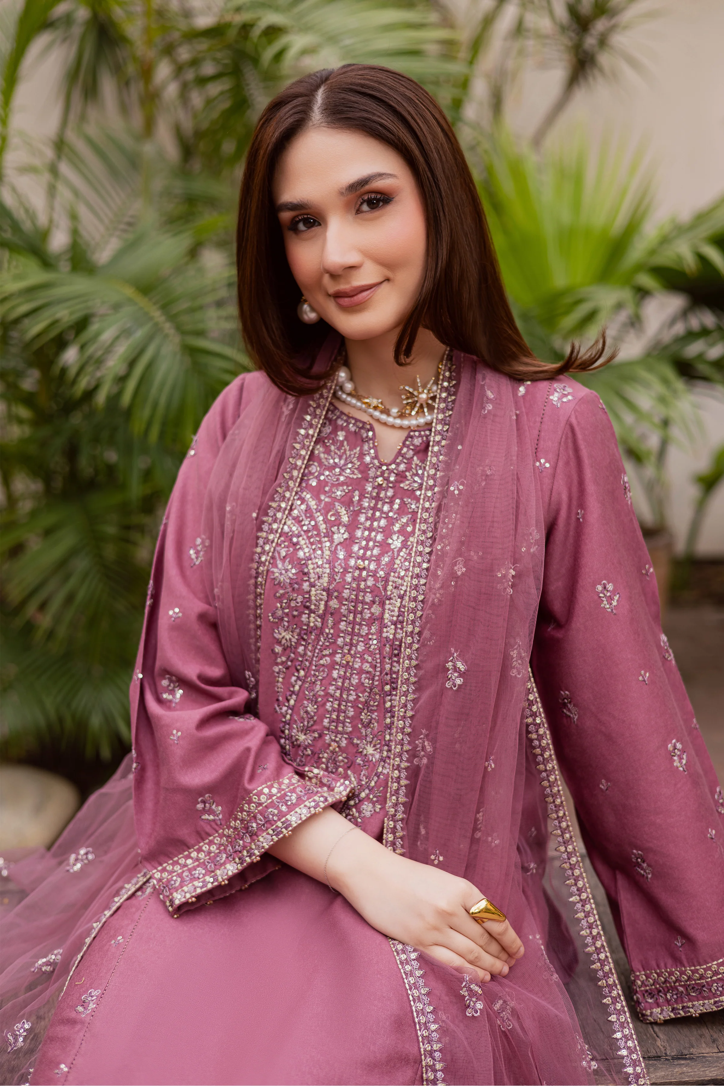 Freya 3Pc - Embroidered Festive Pret - Image 6