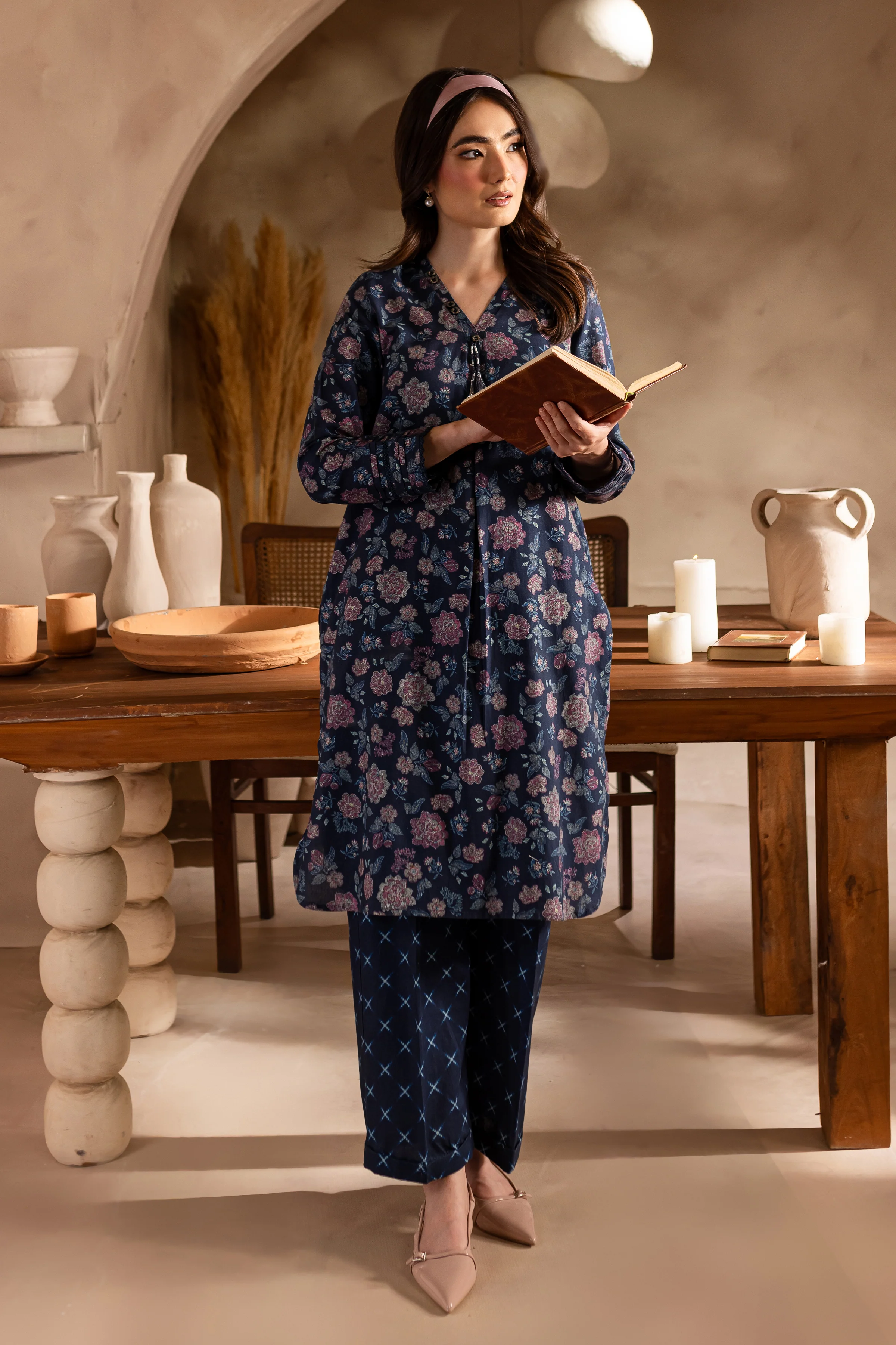 Fritz 2Pc - Printed Khaddar Dress - Image 4