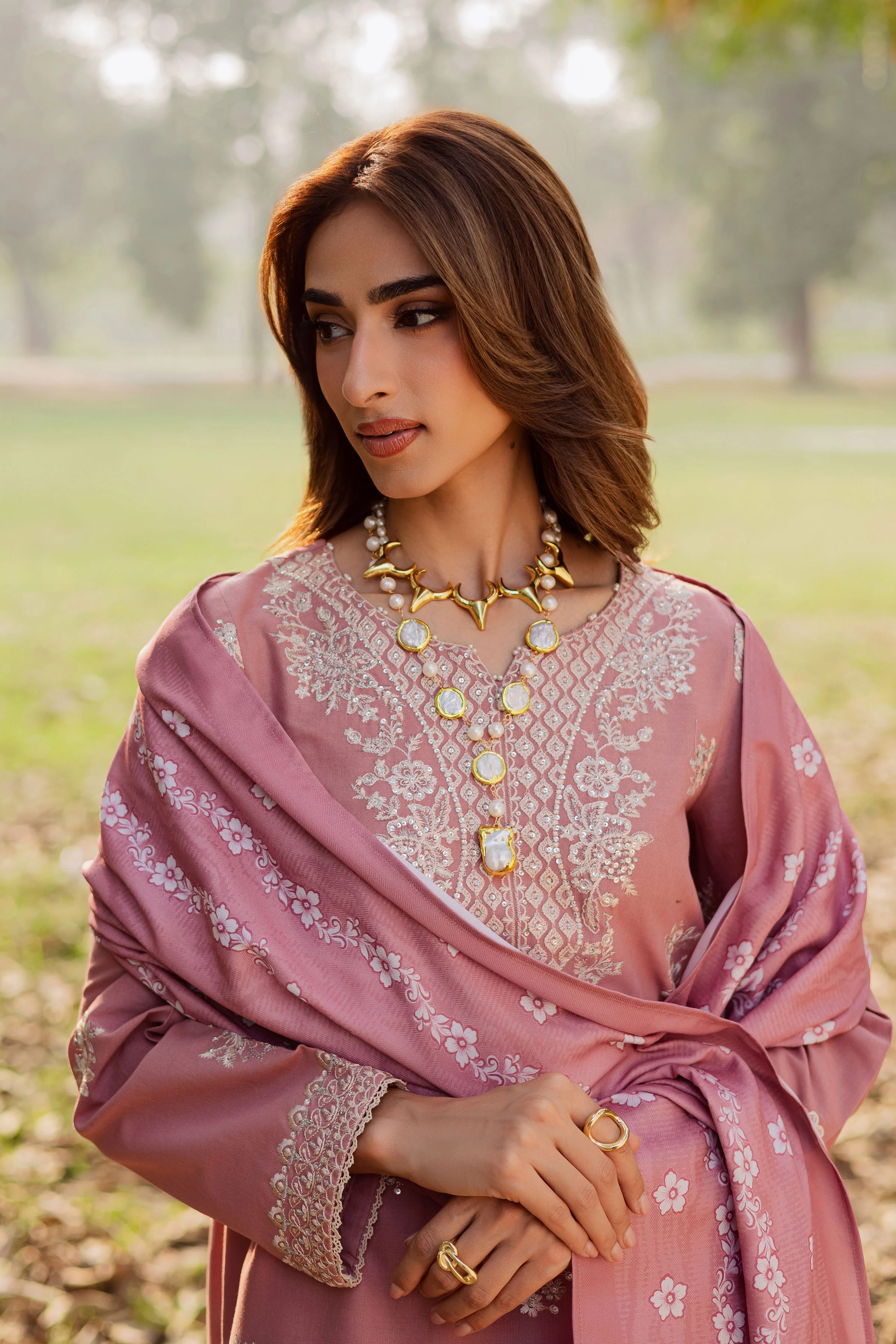 Frolly 3Pc - Embroidered Khaddar Dress - Image 3