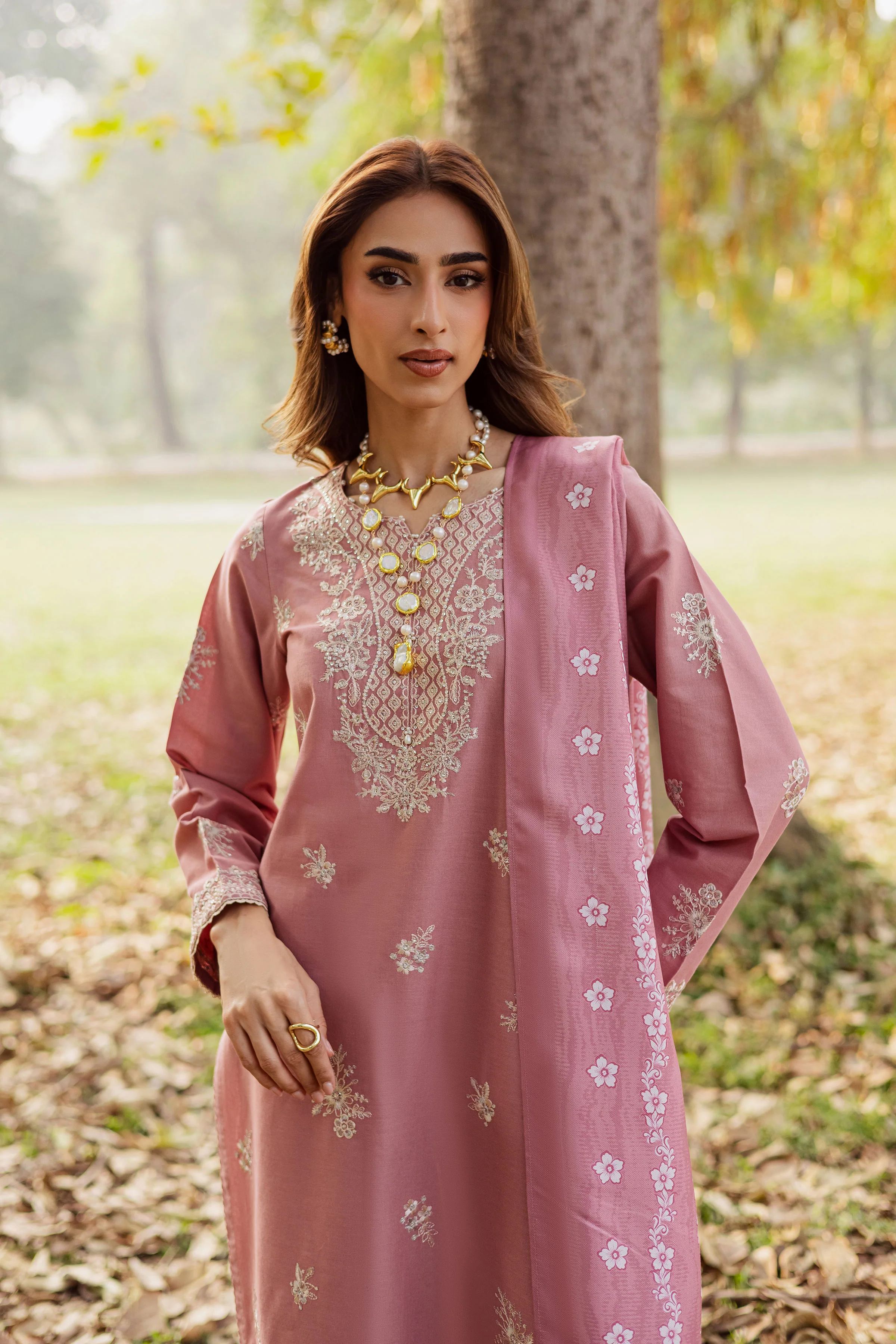 Frolly 3Pc - Embroidered Khaddar Dress - Image 5