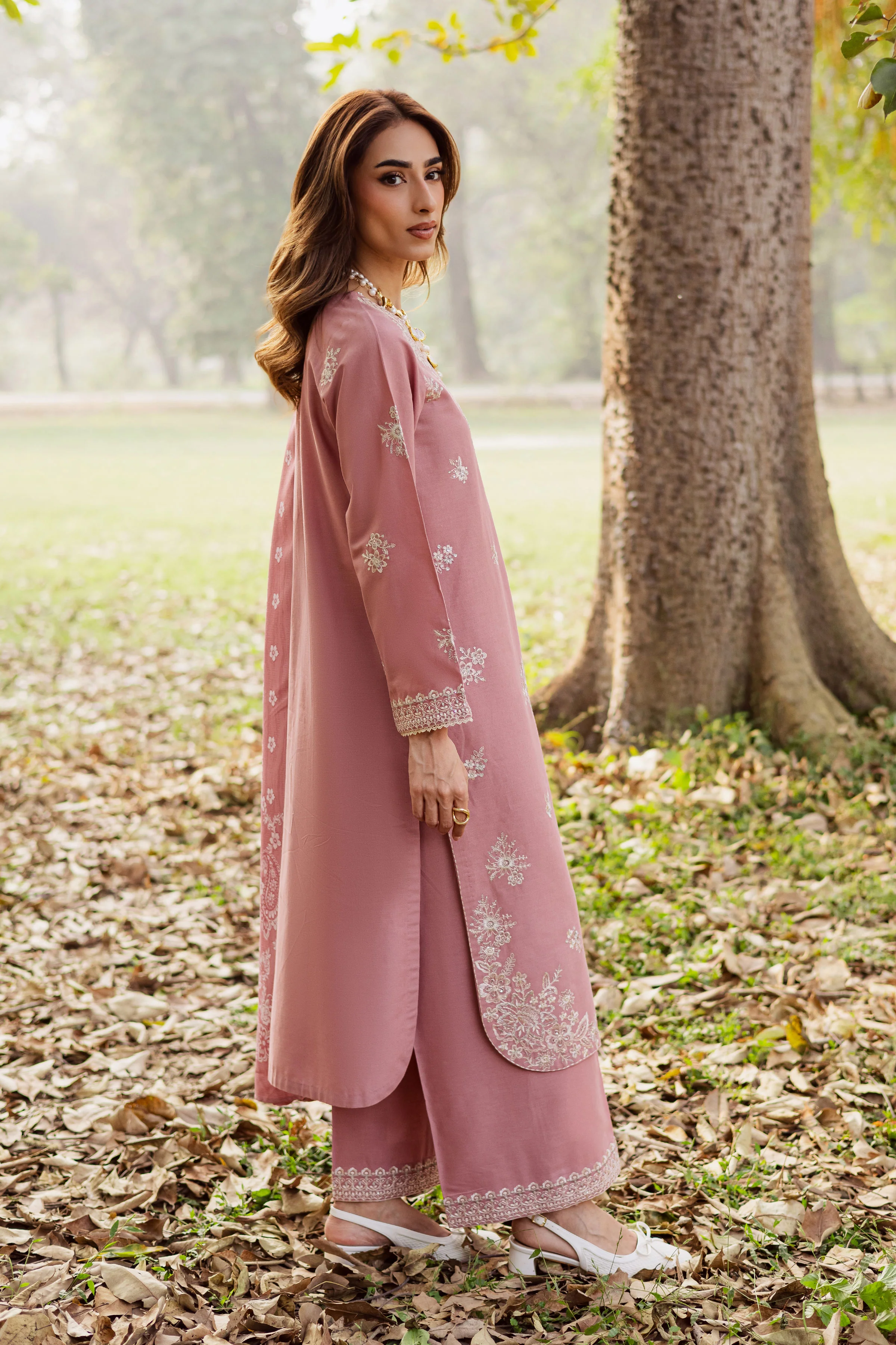 Frolly 3Pc - Embroidered Khaddar Dress - Image 6