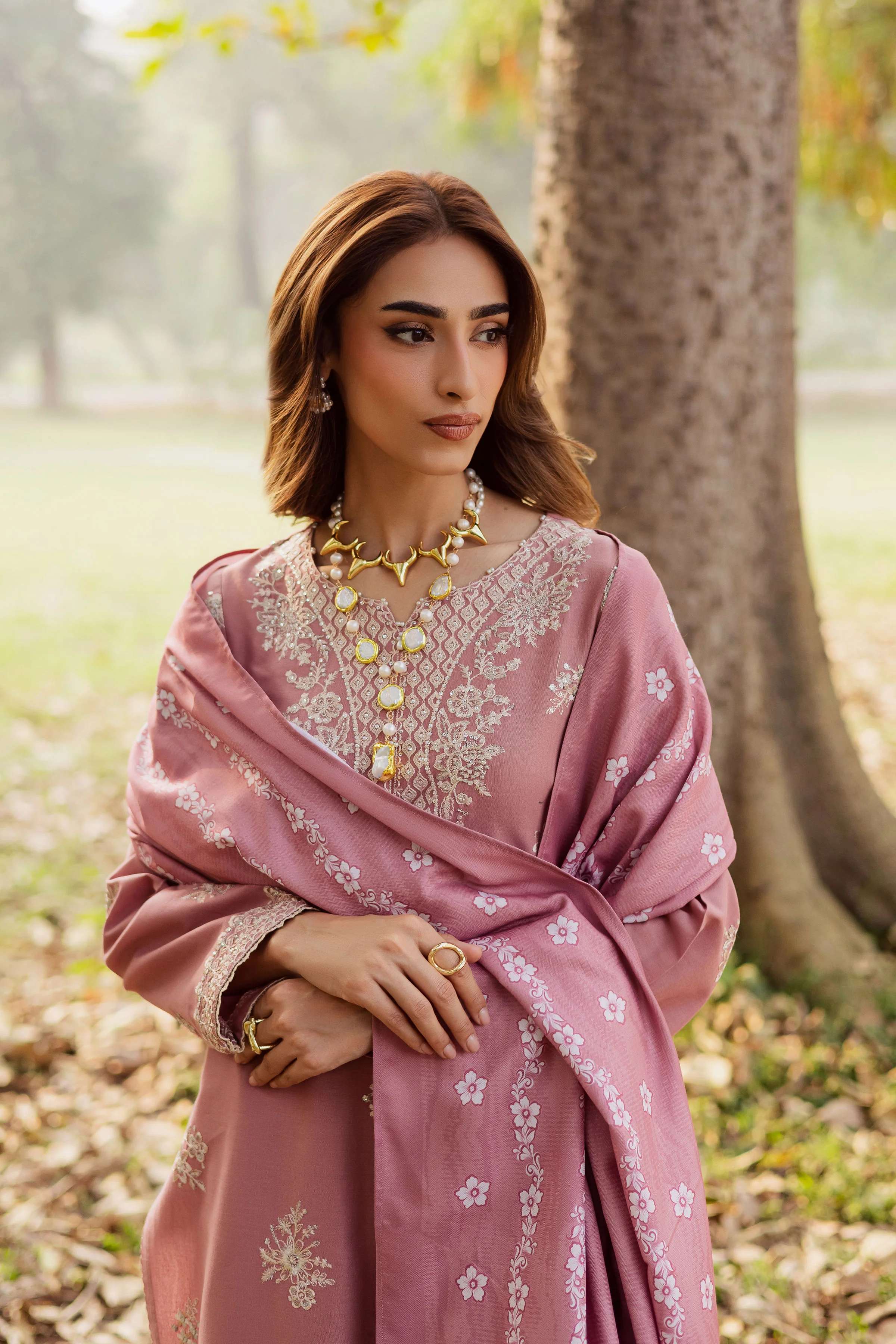 Frolly 3Pc - Embroidered Khaddar Dress - Image 7