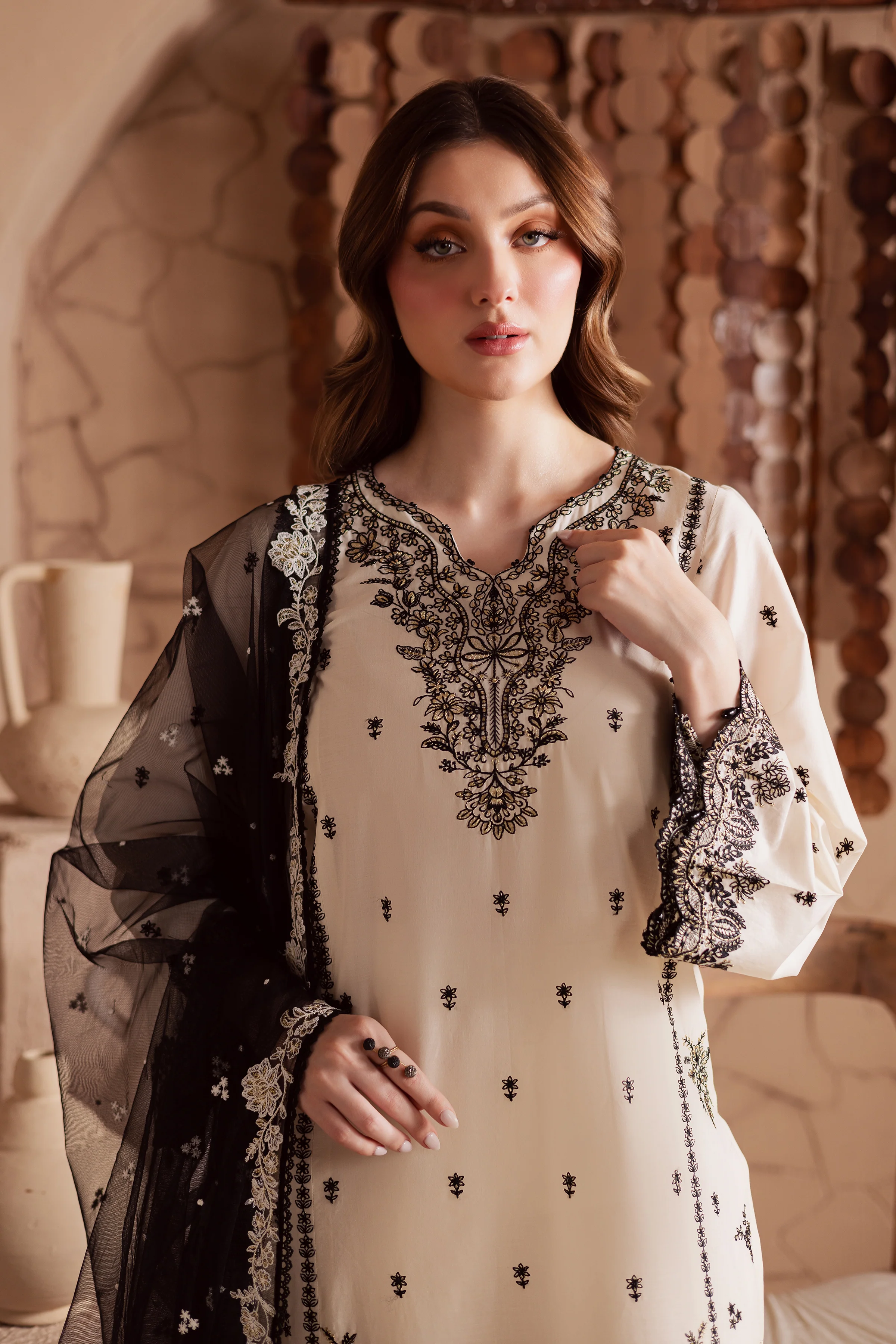 Full Moon 3Pc - Embroidered Lawn Dress - Image 2