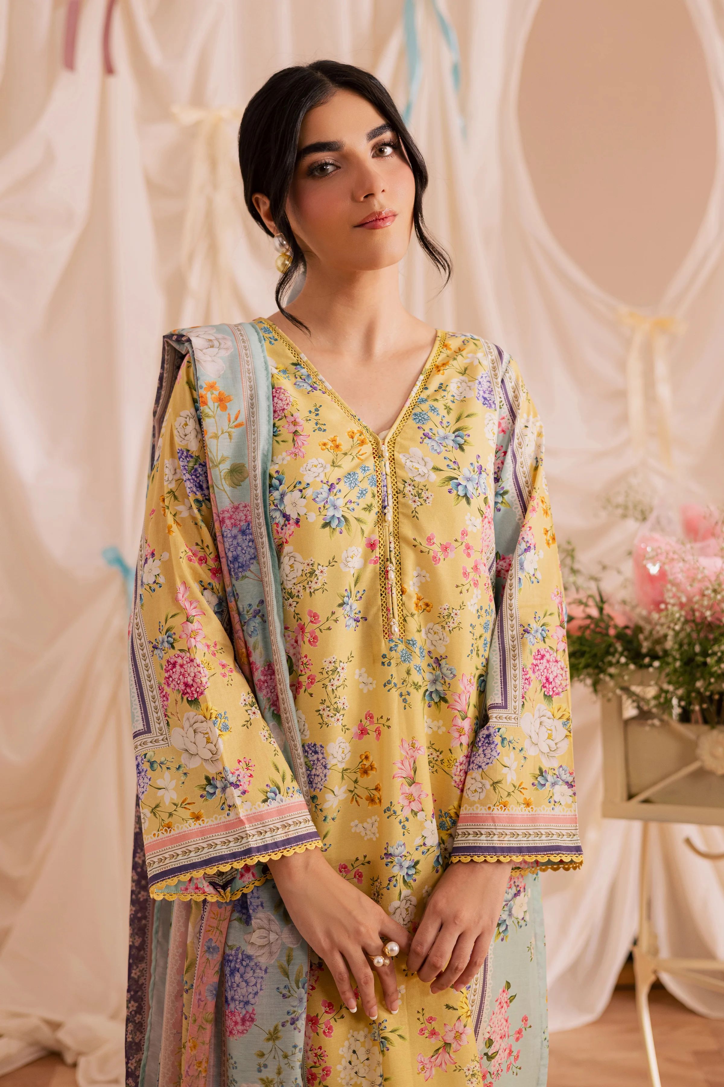 Glacial 3Pc - Printed Lawn Dress - Image 2