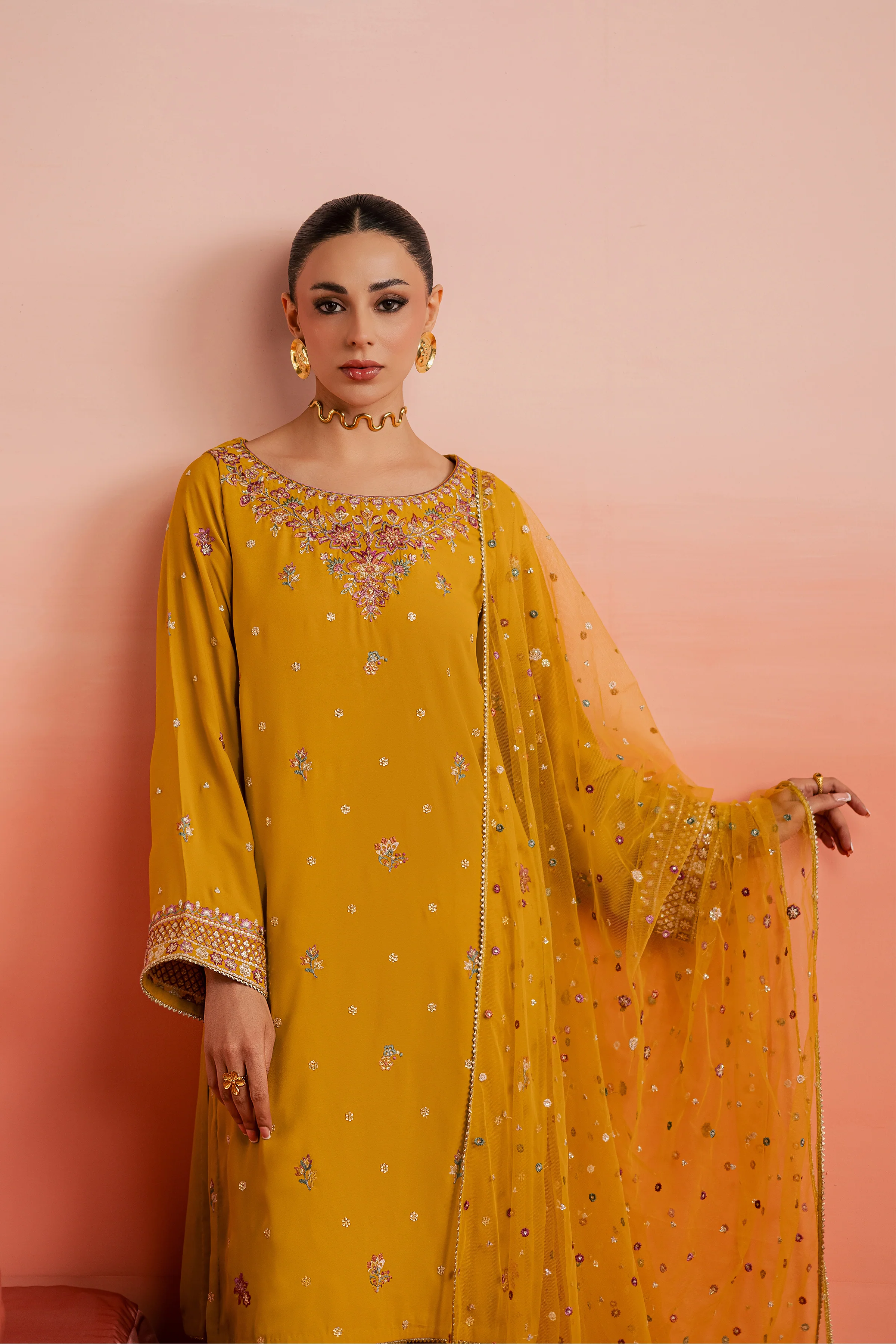 Golden Glow 3Pc - Festive Luxe Pret - Image 6