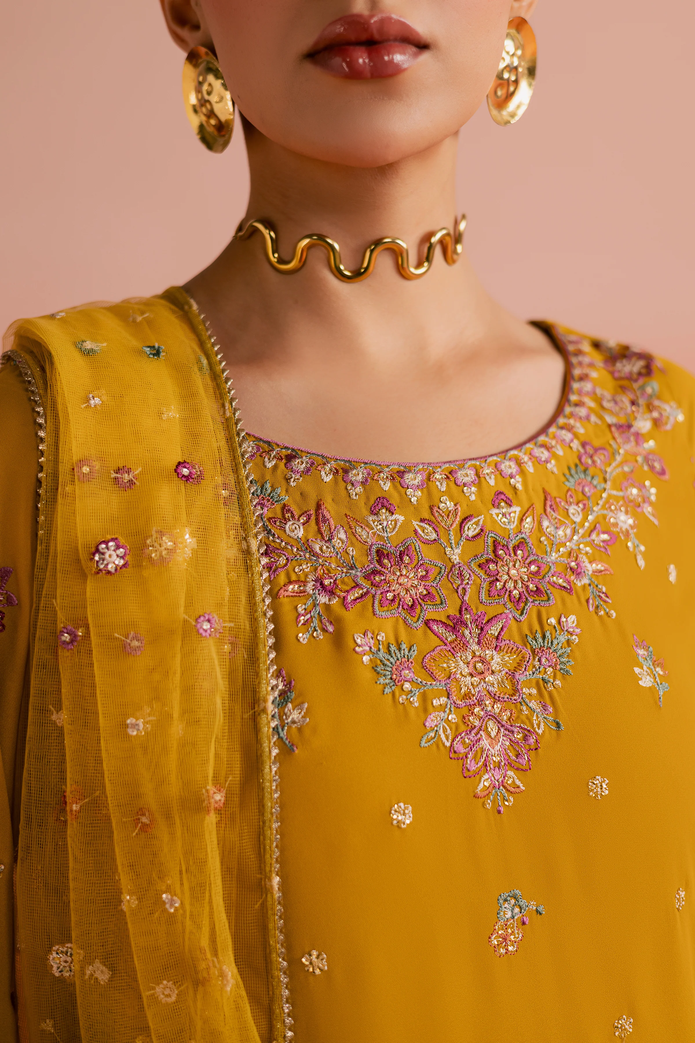 Golden Glow 3Pc - Festive Luxe Pret - Image 7