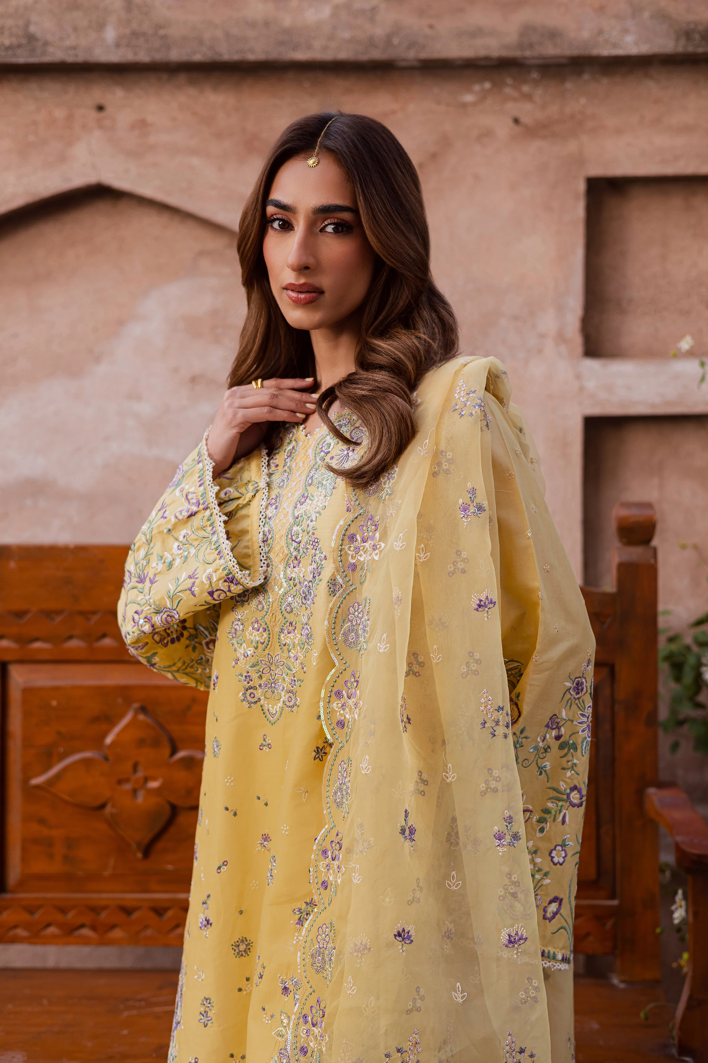 Goldilocks 3Pc - Festive Embroidered Lawn - Image 6