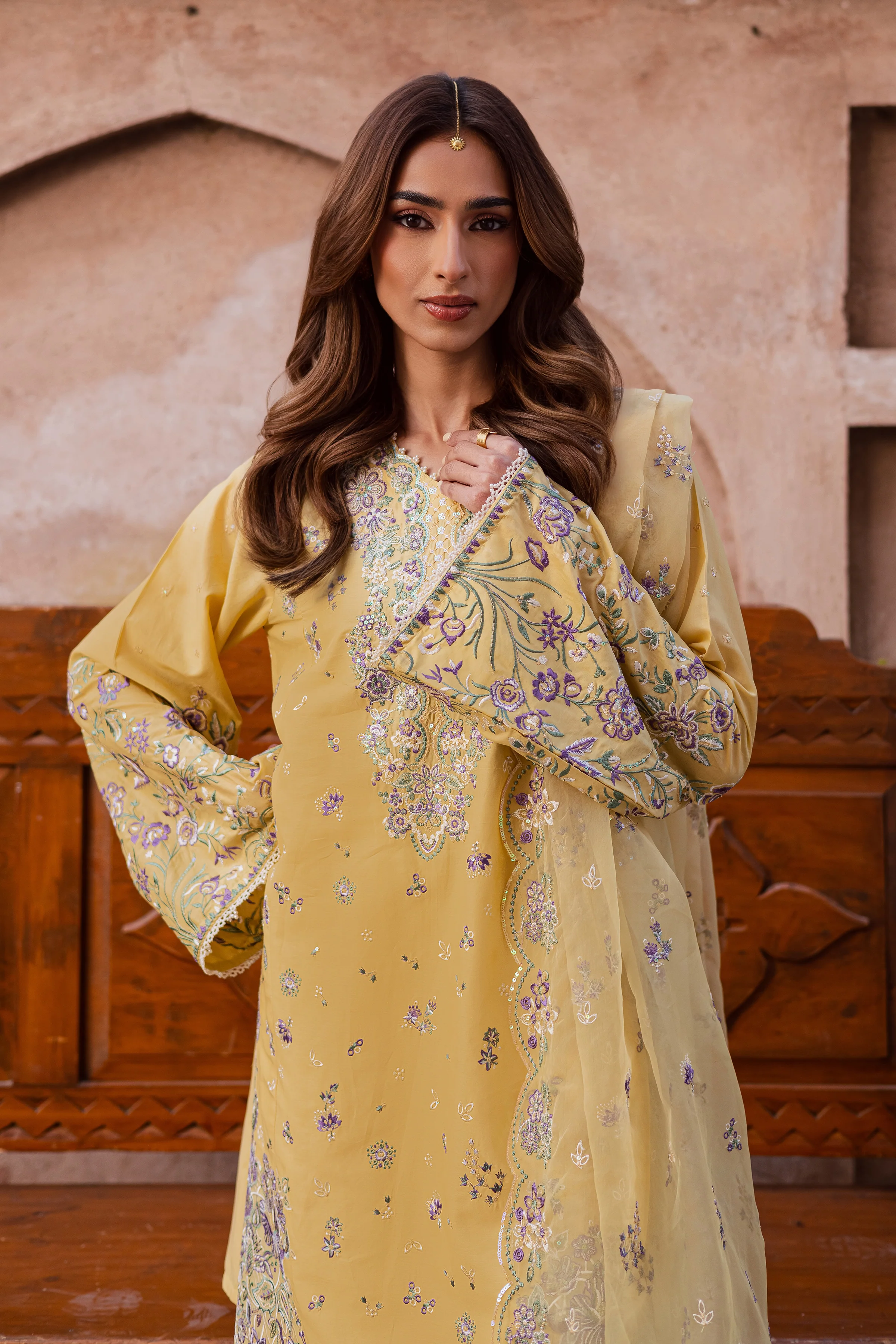 Goldilocks 3Pc - Festive Embroidered Lawn - Image 8