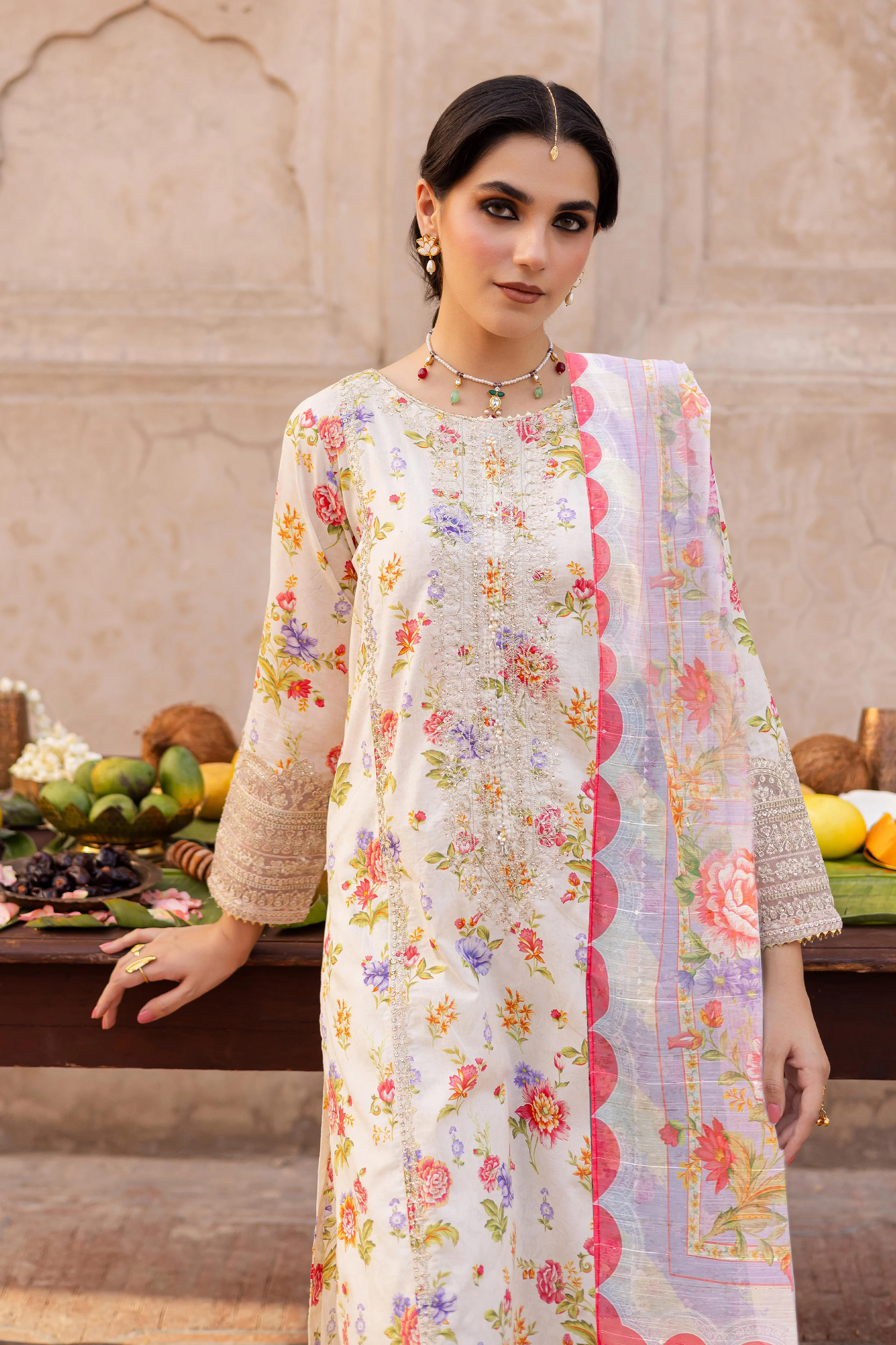 Grace 3Pc- Printed Lawn Dress - Image 2