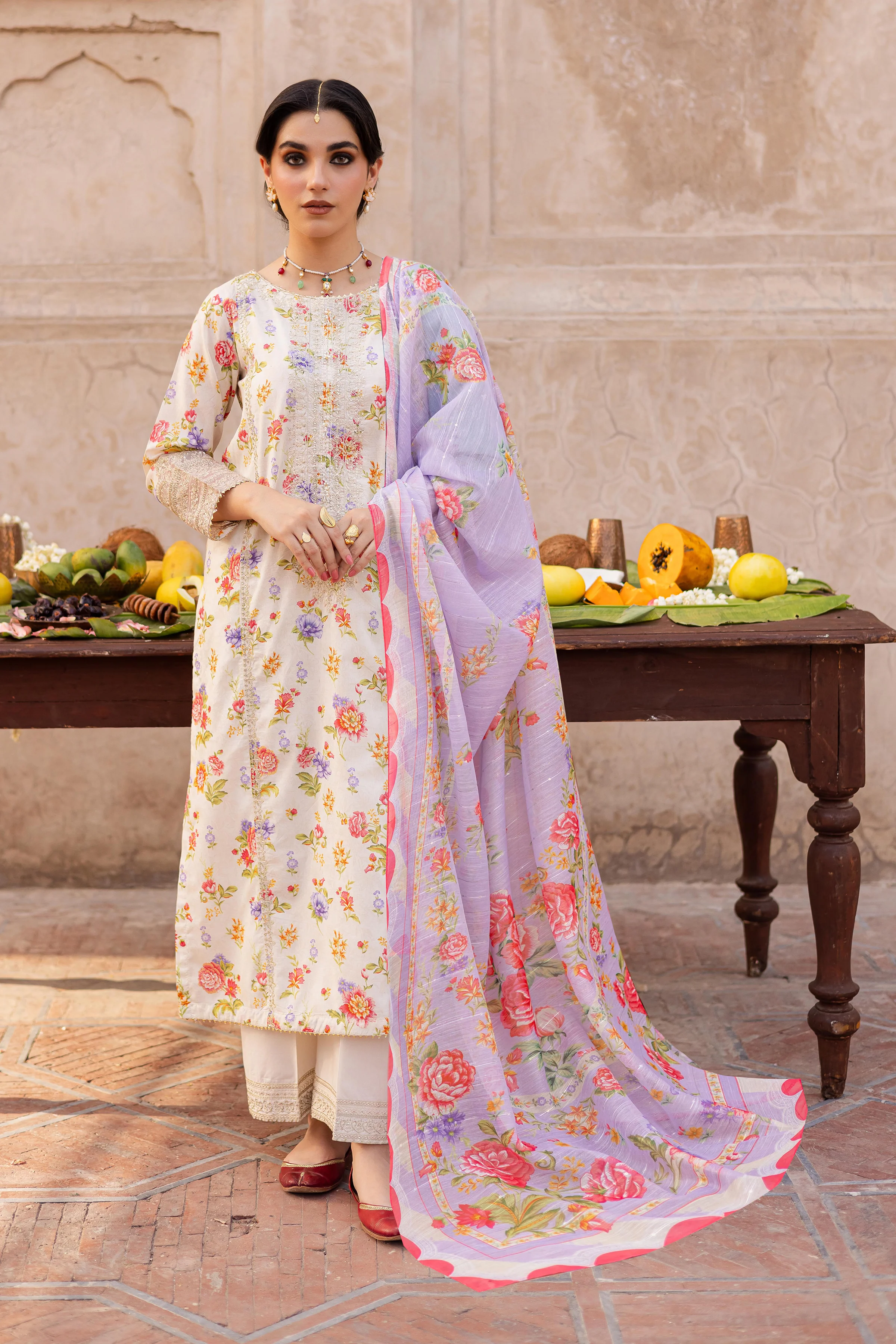 Grace 3Pc- Printed Lawn Dress - Image 4