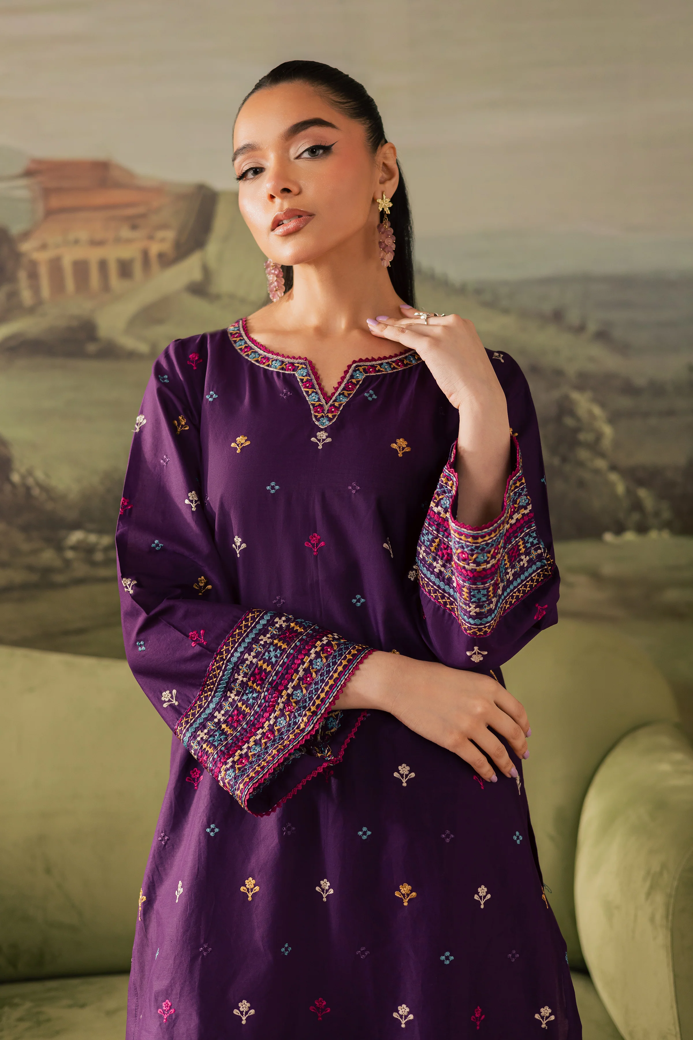 Grapeon 2Pc - Embroidered Lawn Pret - Image 2