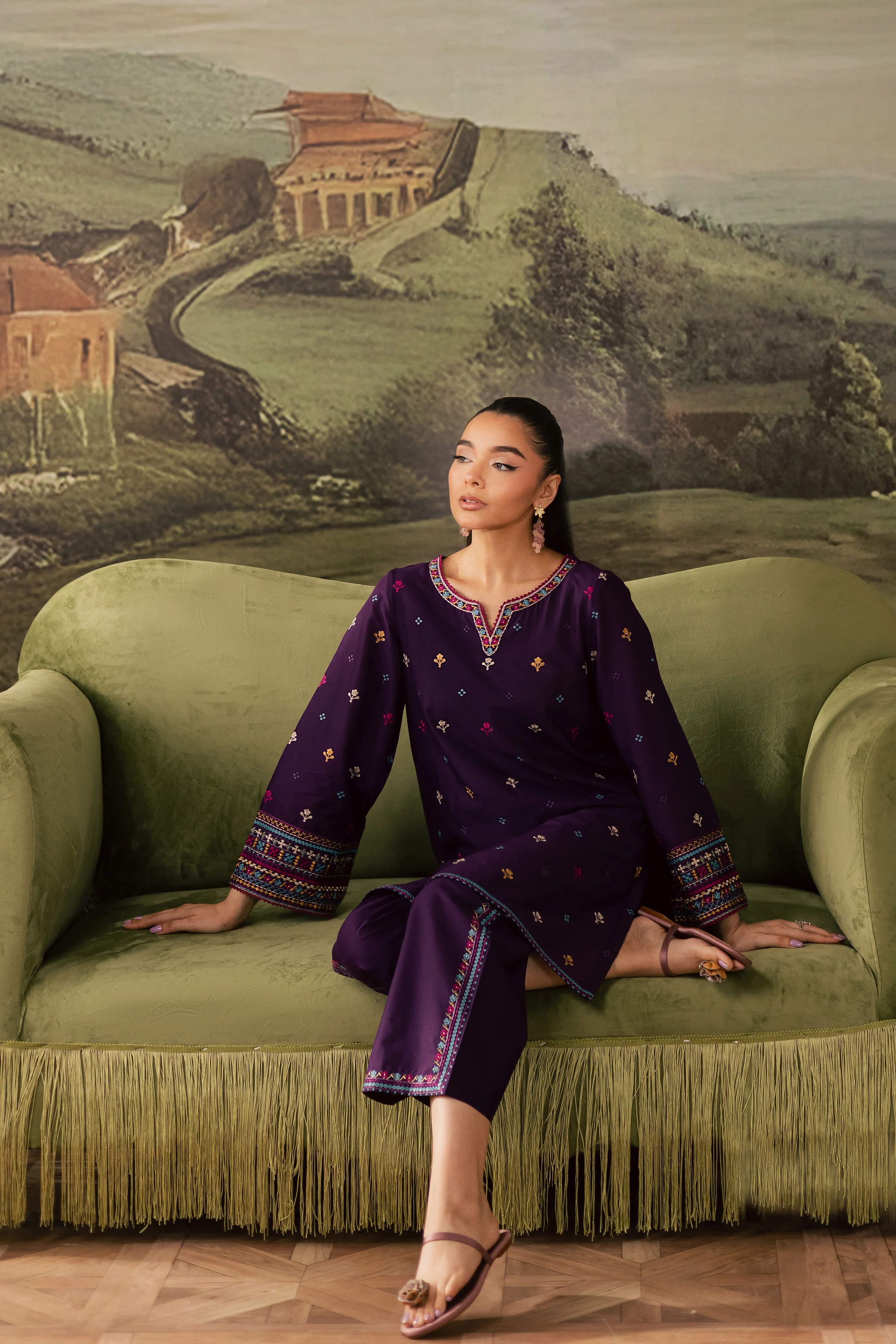 Grapeon 2Pc - Embroidered Lawn Pret - Image 4