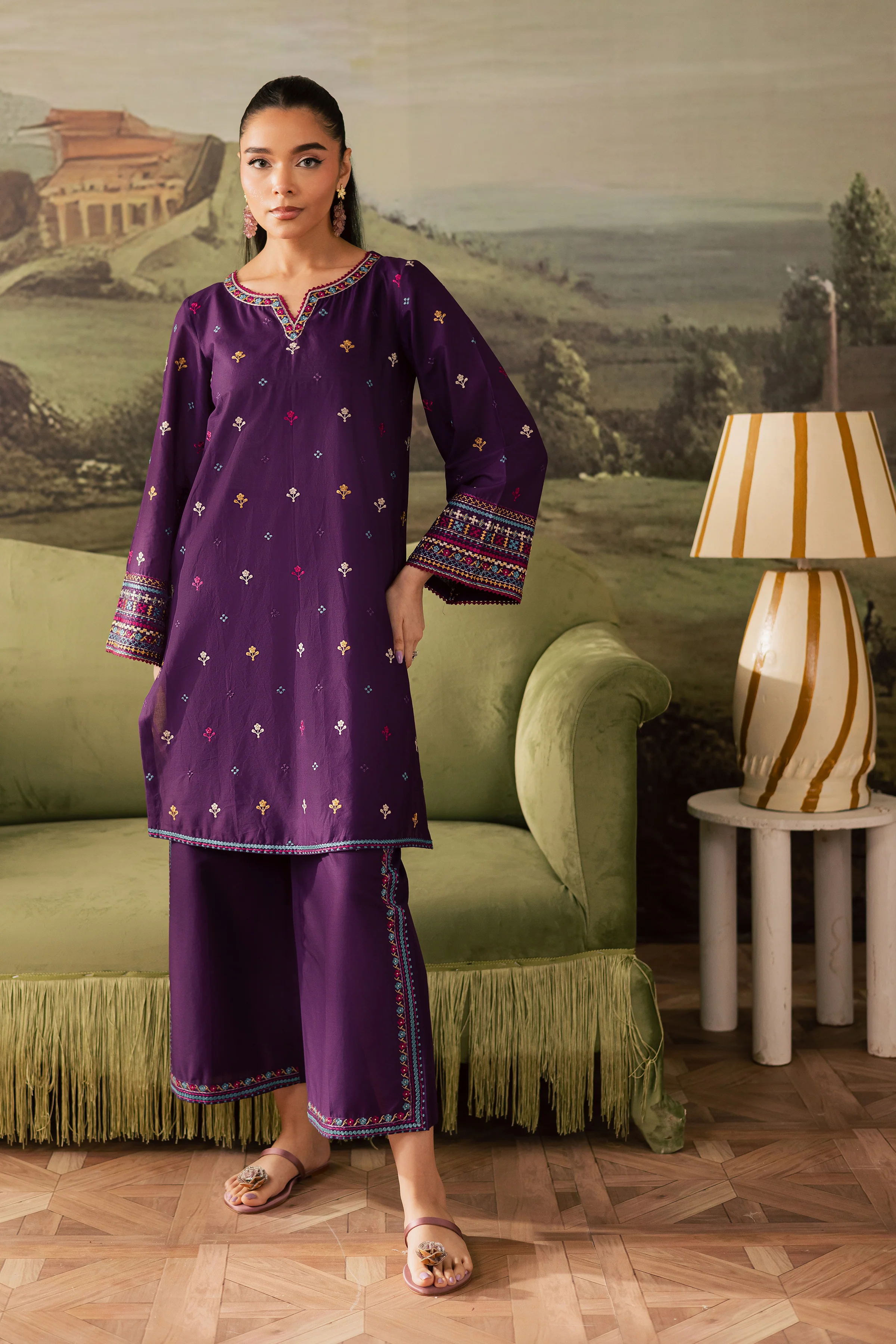 Grapeon 2Pc - Embroidered Lawn Pret - Image 5