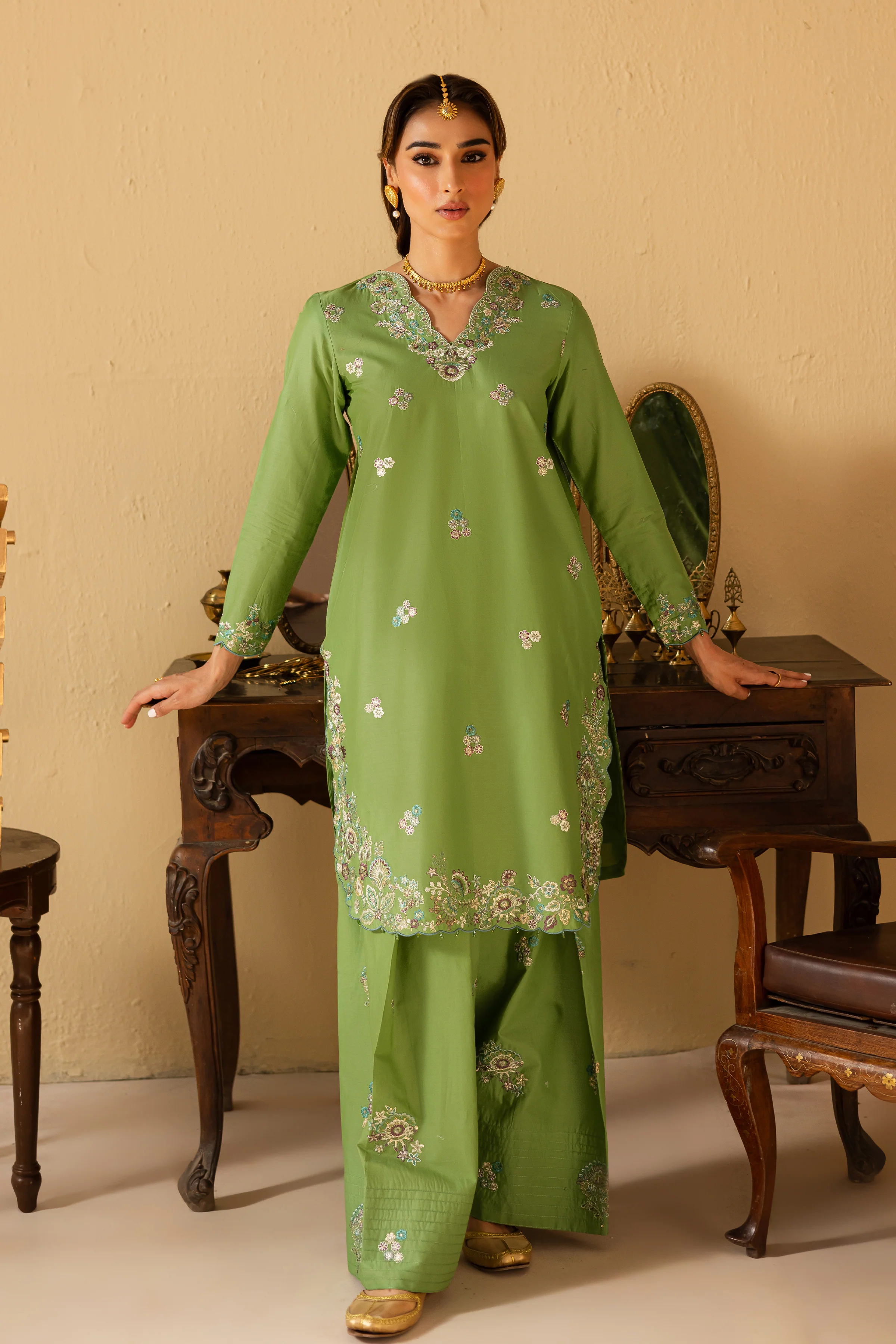 Green Dilara 2Pc - Festive Eid Pret - Image 5