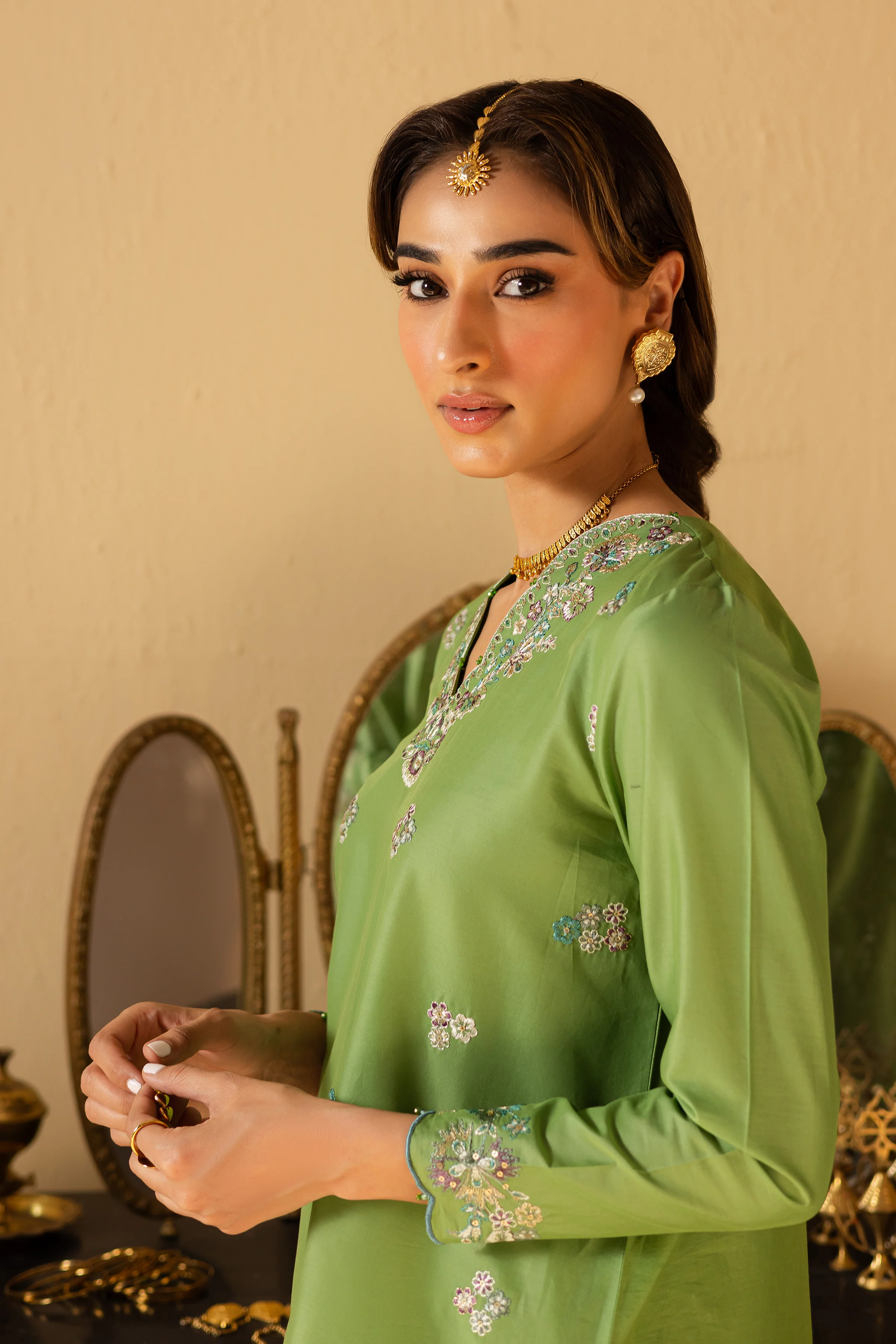 Green Dilara 2Pc - Festive Eid Pret - Image 8