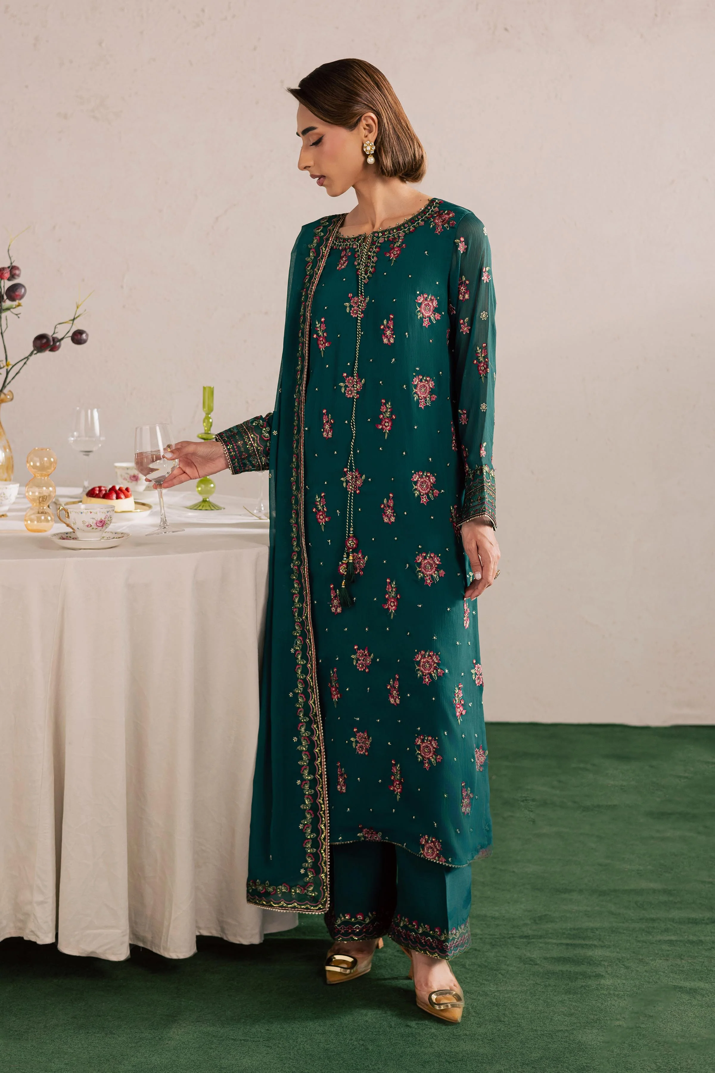 Green Leave 3Pc - Festive Luxury Formal - Image 11