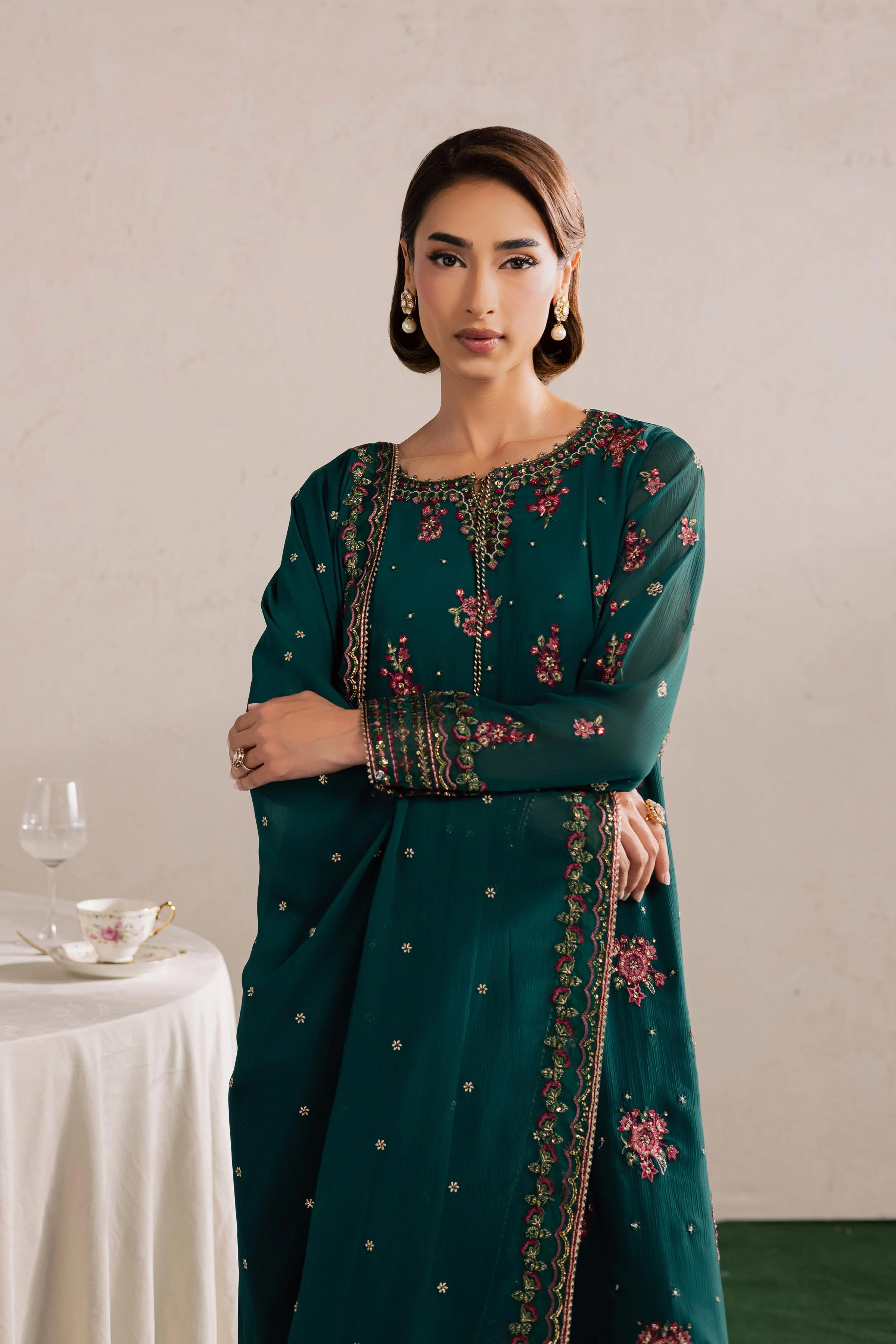 Green Leave 3Pc - Festive Luxury Formal - Image 4