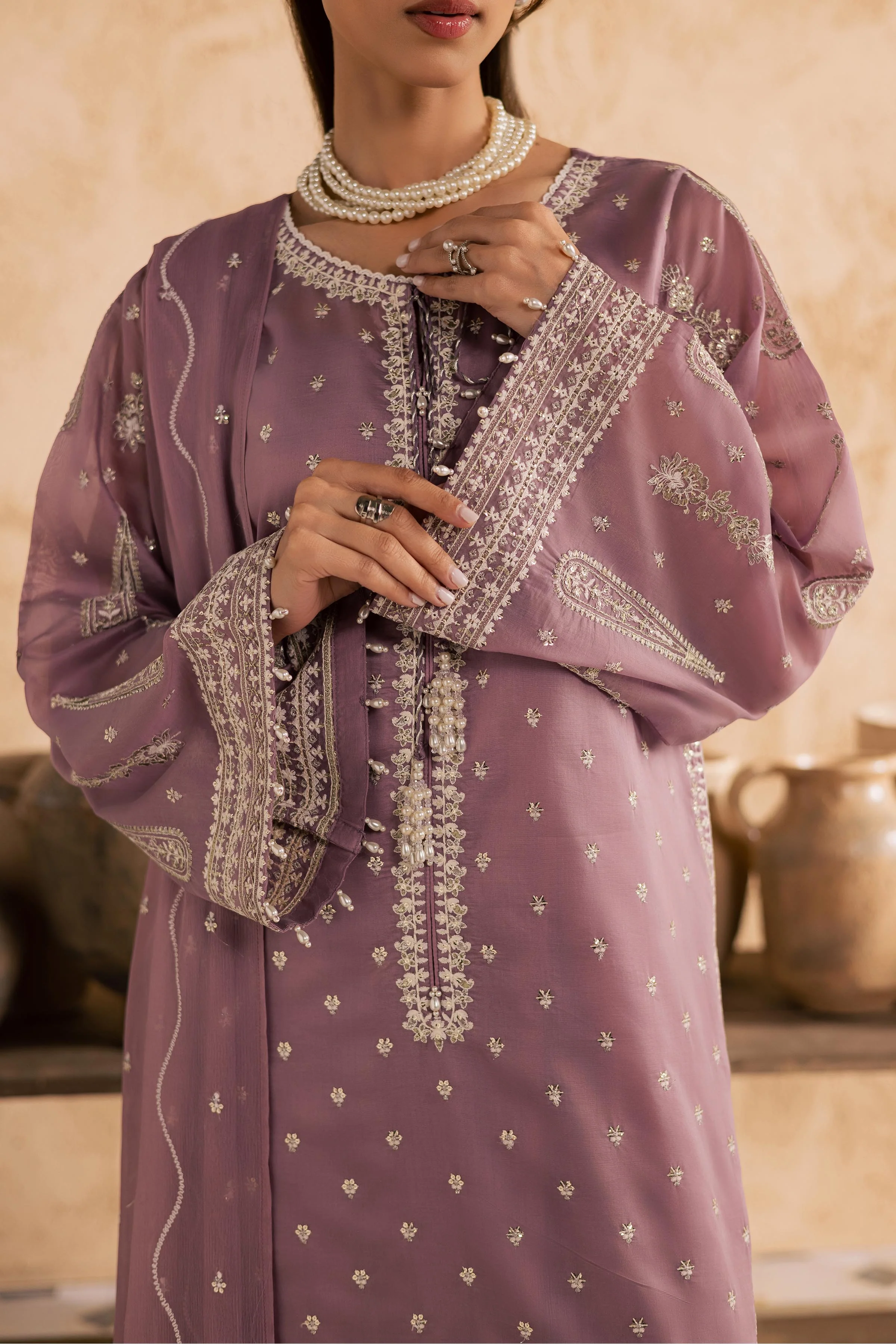 Gul e Rana 3Pc - Embroidered Festive Pret - Image 8