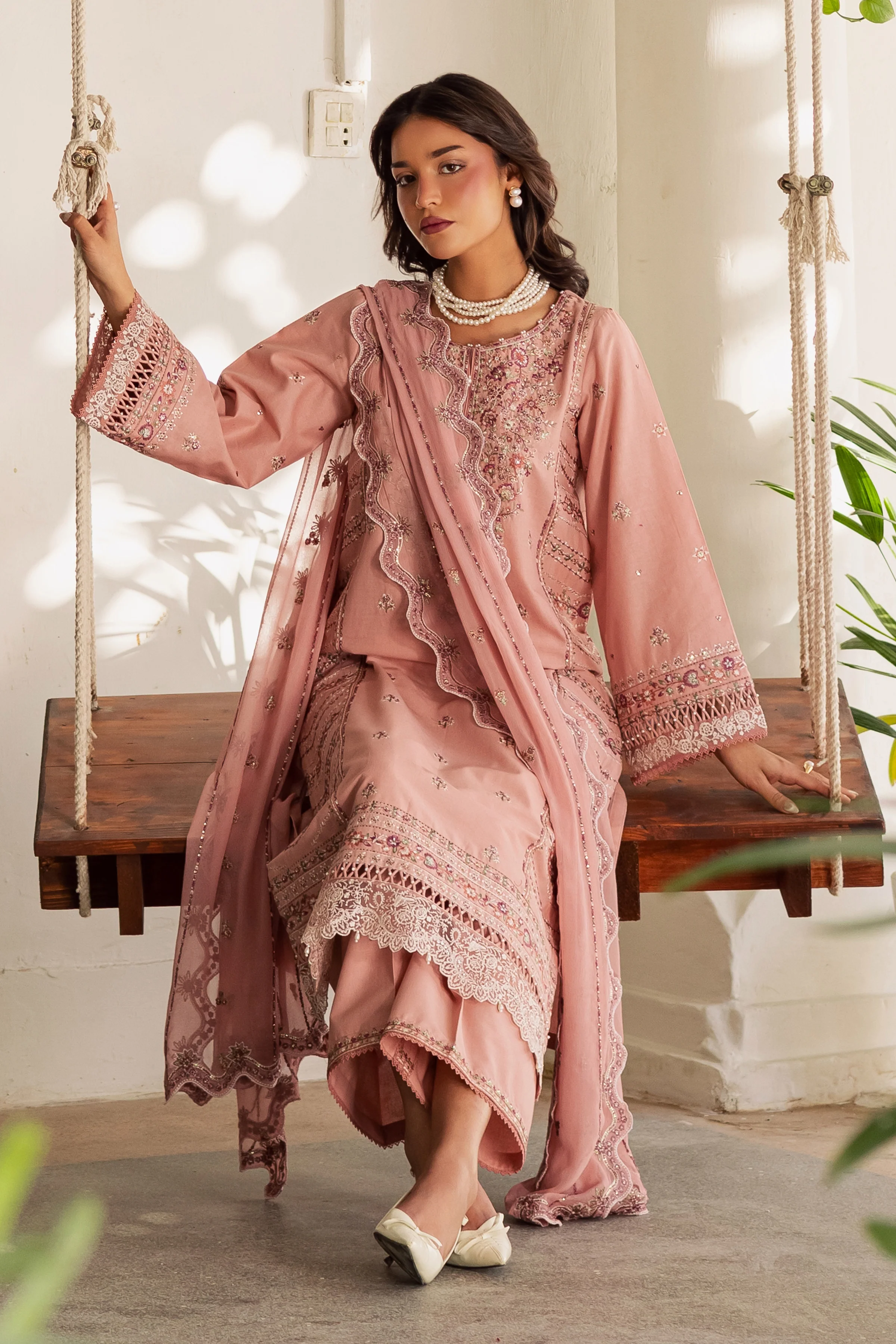 Gulzaar 3Pc - Embroidered Khaddar Dress - Image 2