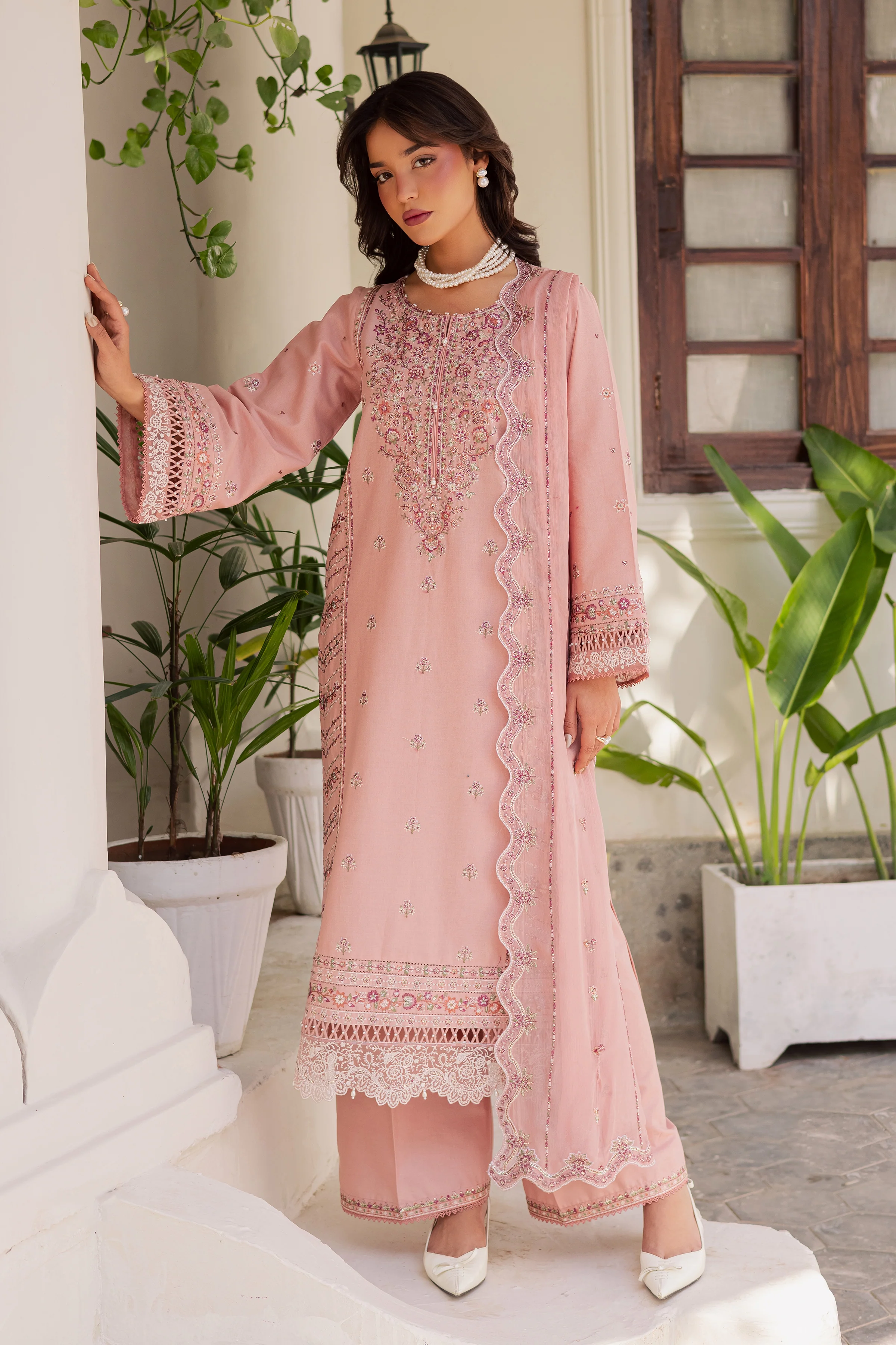 Gulzaar 3Pc - Embroidered Khaddar Dress - Image 6