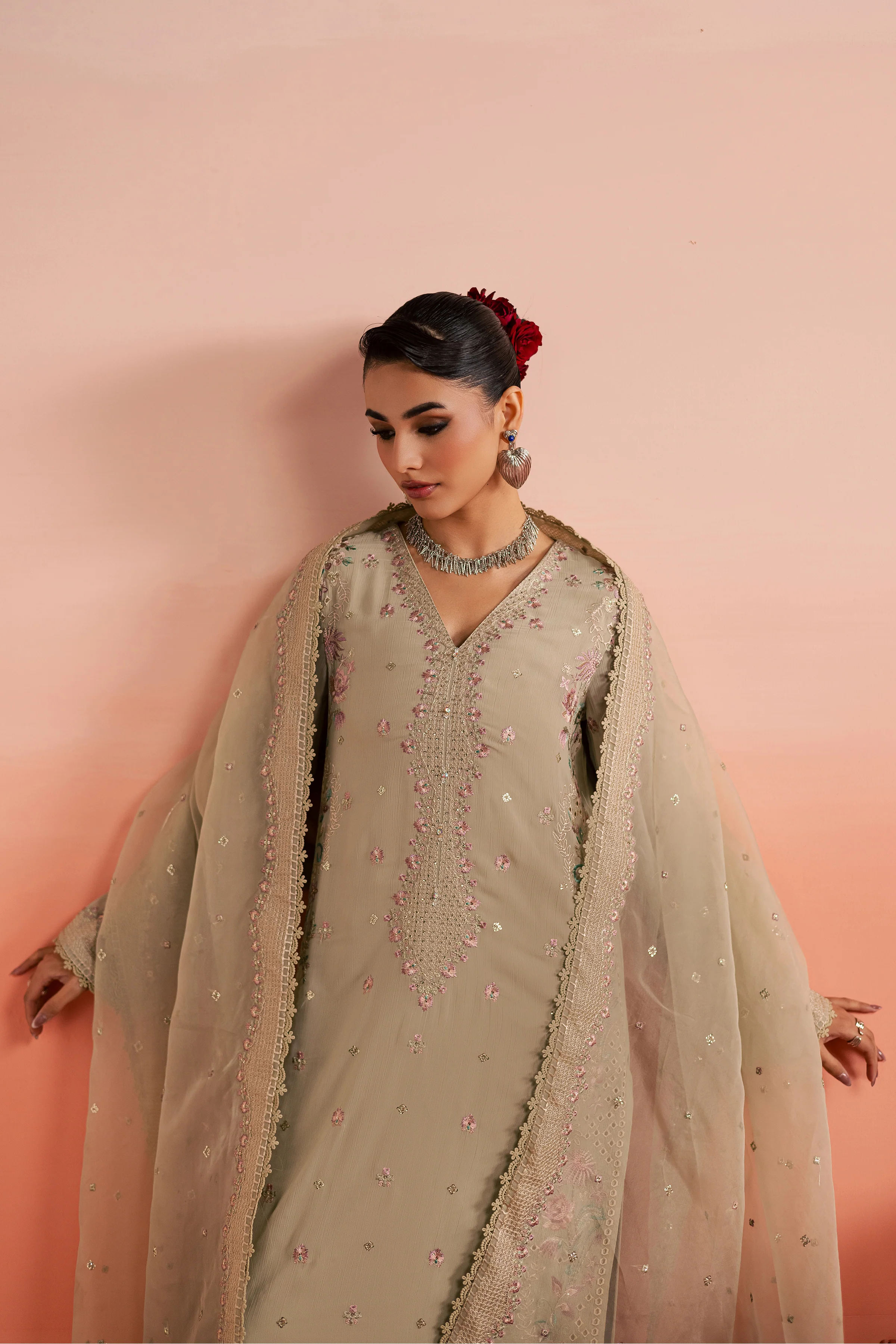 Habeeba 3Pc - Festive Luxe Pret - Image 2