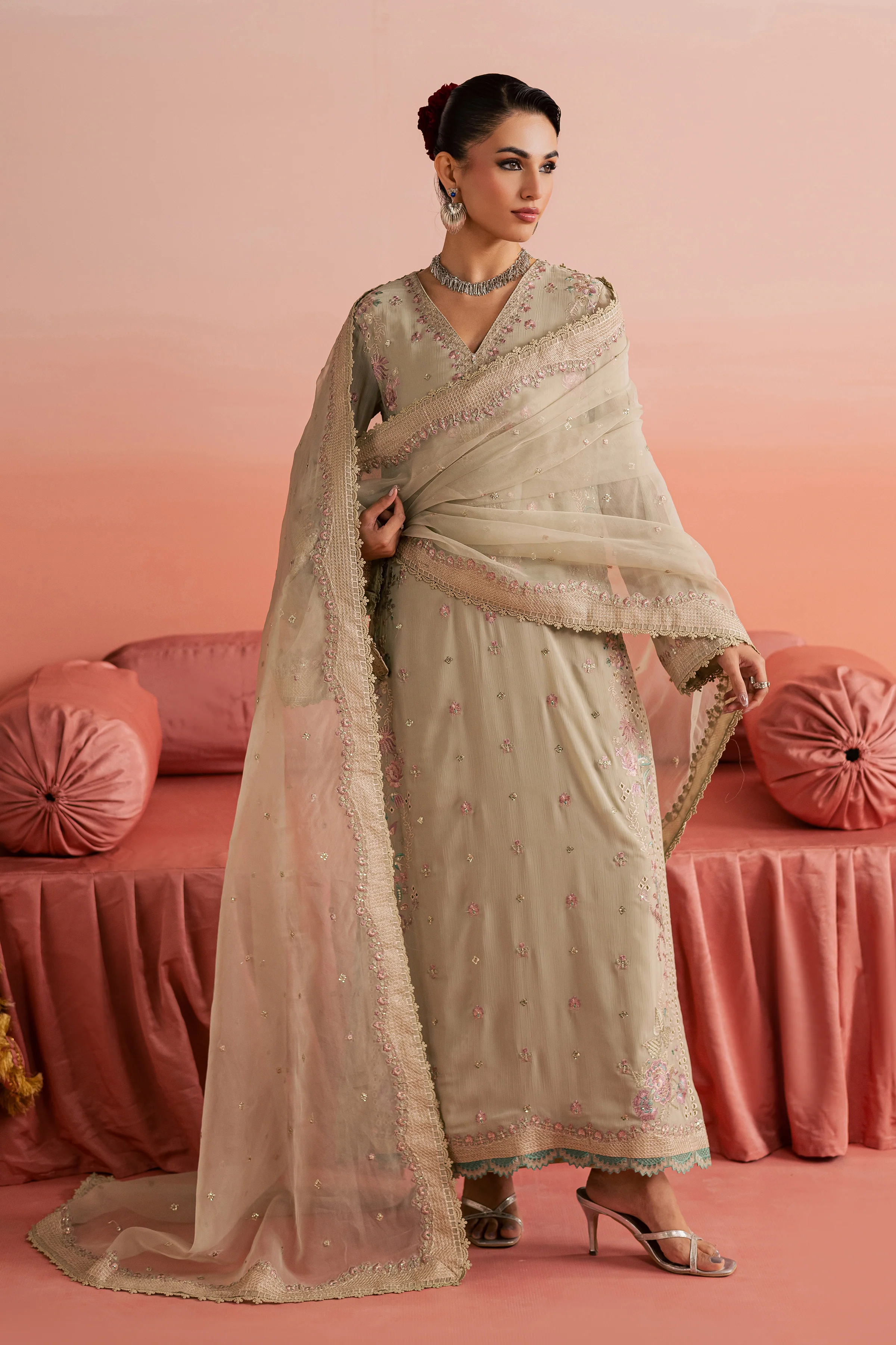 Habeeba 3Pc - Festive Luxe Pret - Image 3