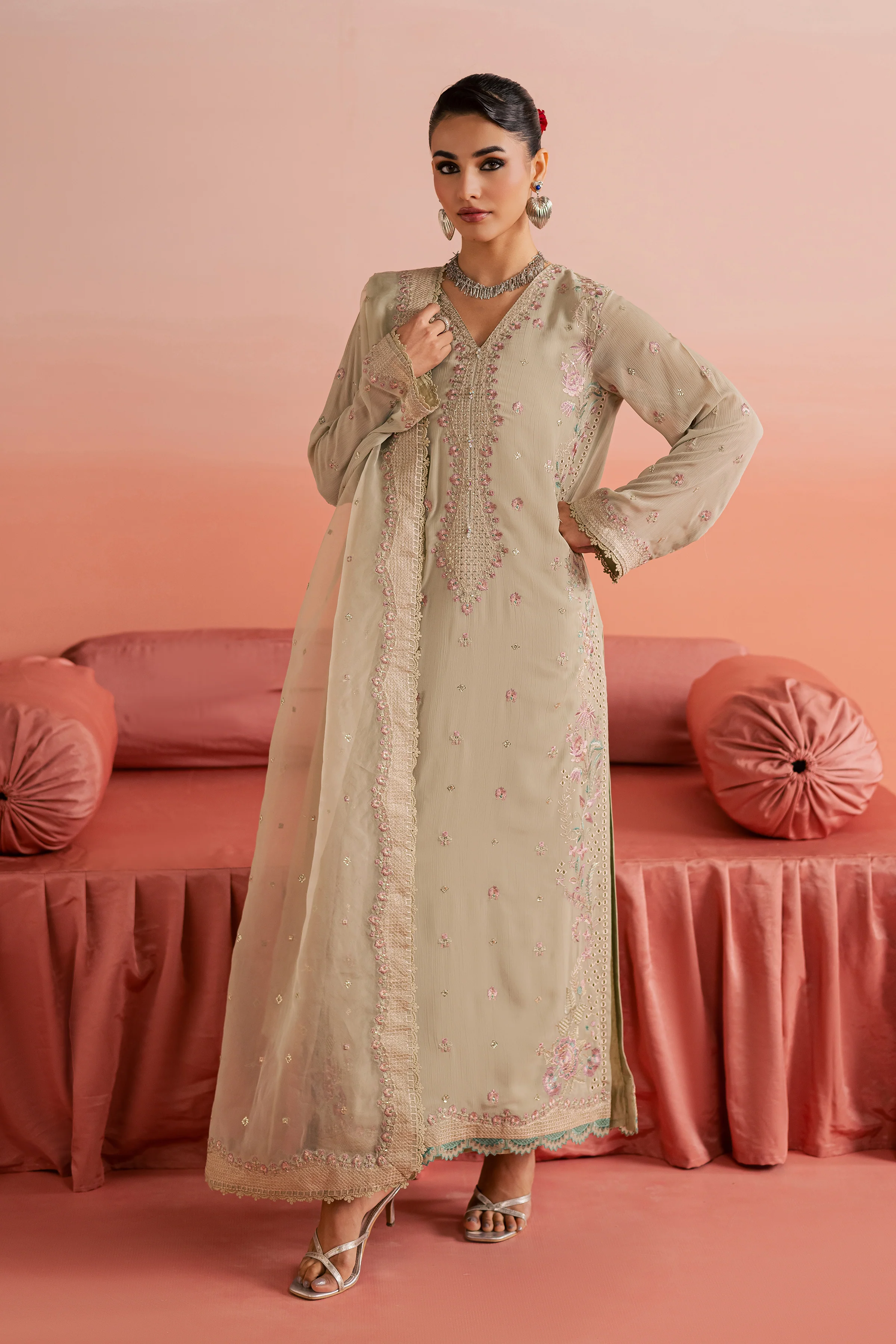 Habeeba 3Pc - Festive Luxe Pret - Image 5