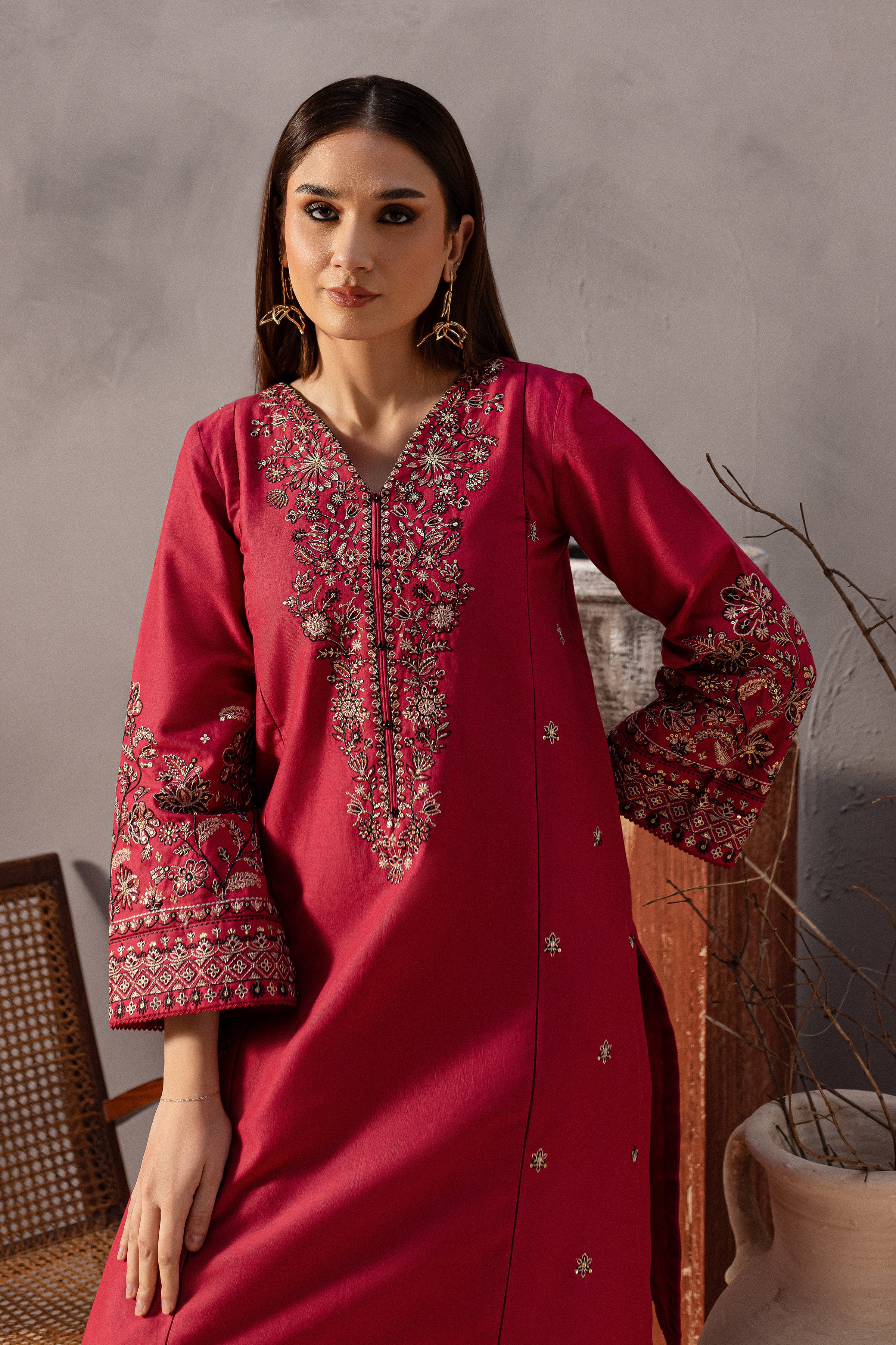 Hadley 2Pc - Embroidered Khaddar Dress - Image 3