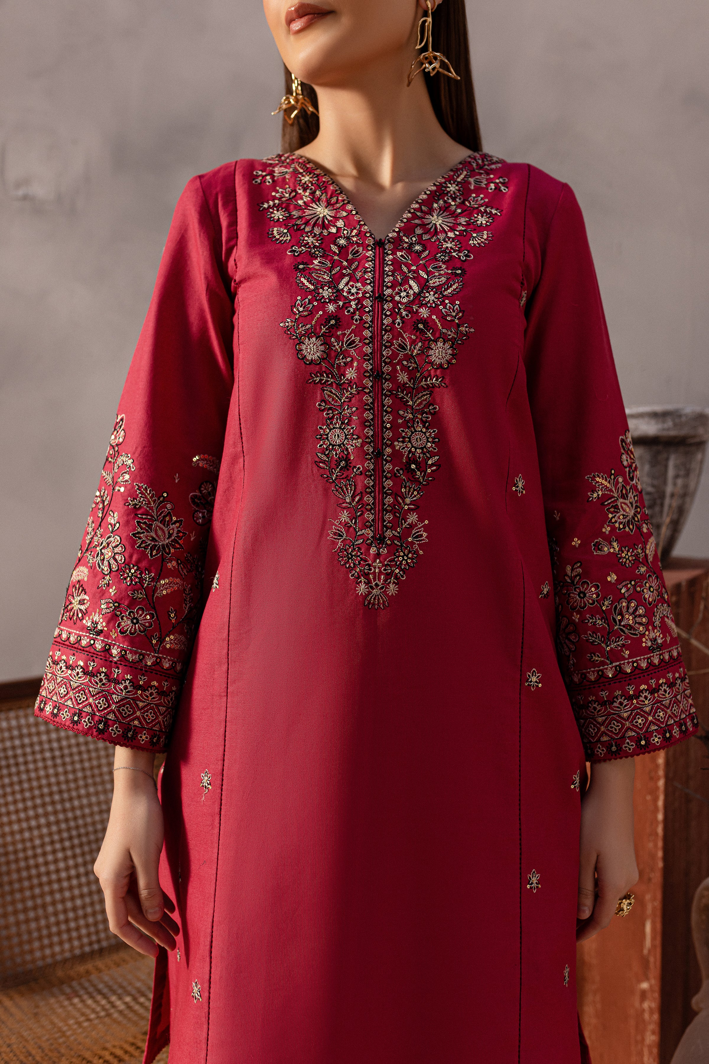 Hadley 2Pc - Embroidered Khaddar Dress - Image 8