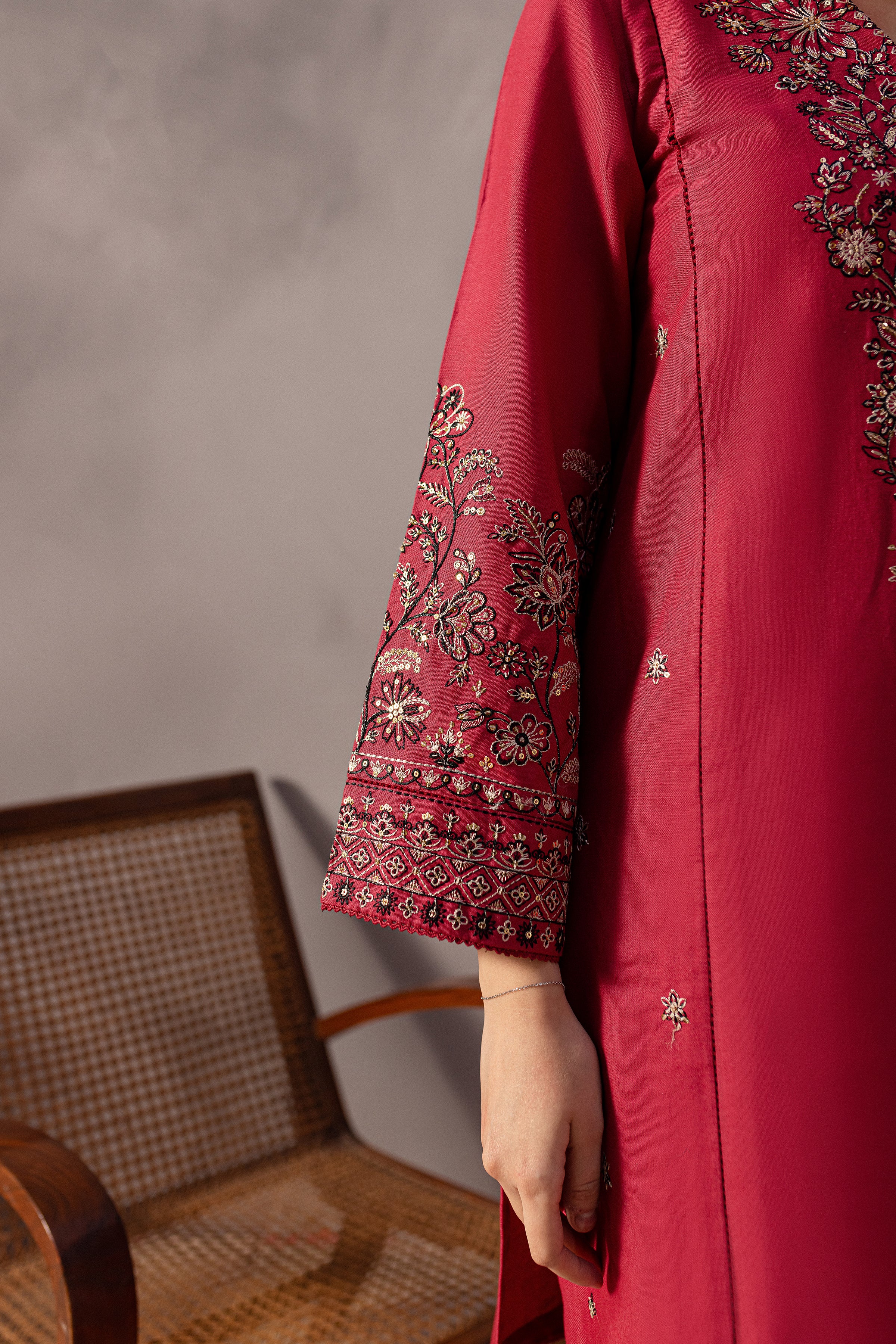 Hadley 2Pc - Embroidered Khaddar Dress - Image 9