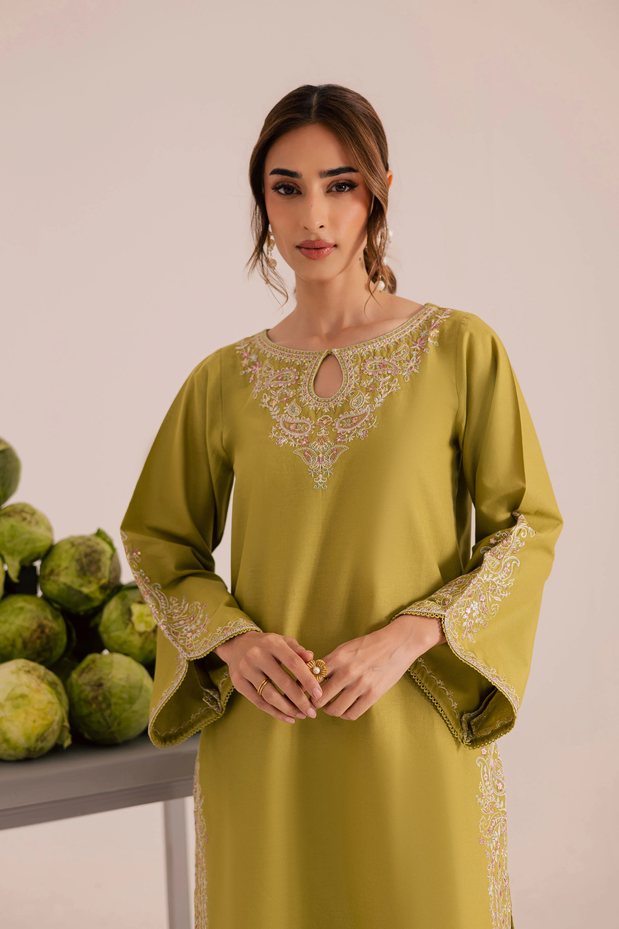 Hailstorm 2Pc - Embroidered Khaddar Dress - Image 2