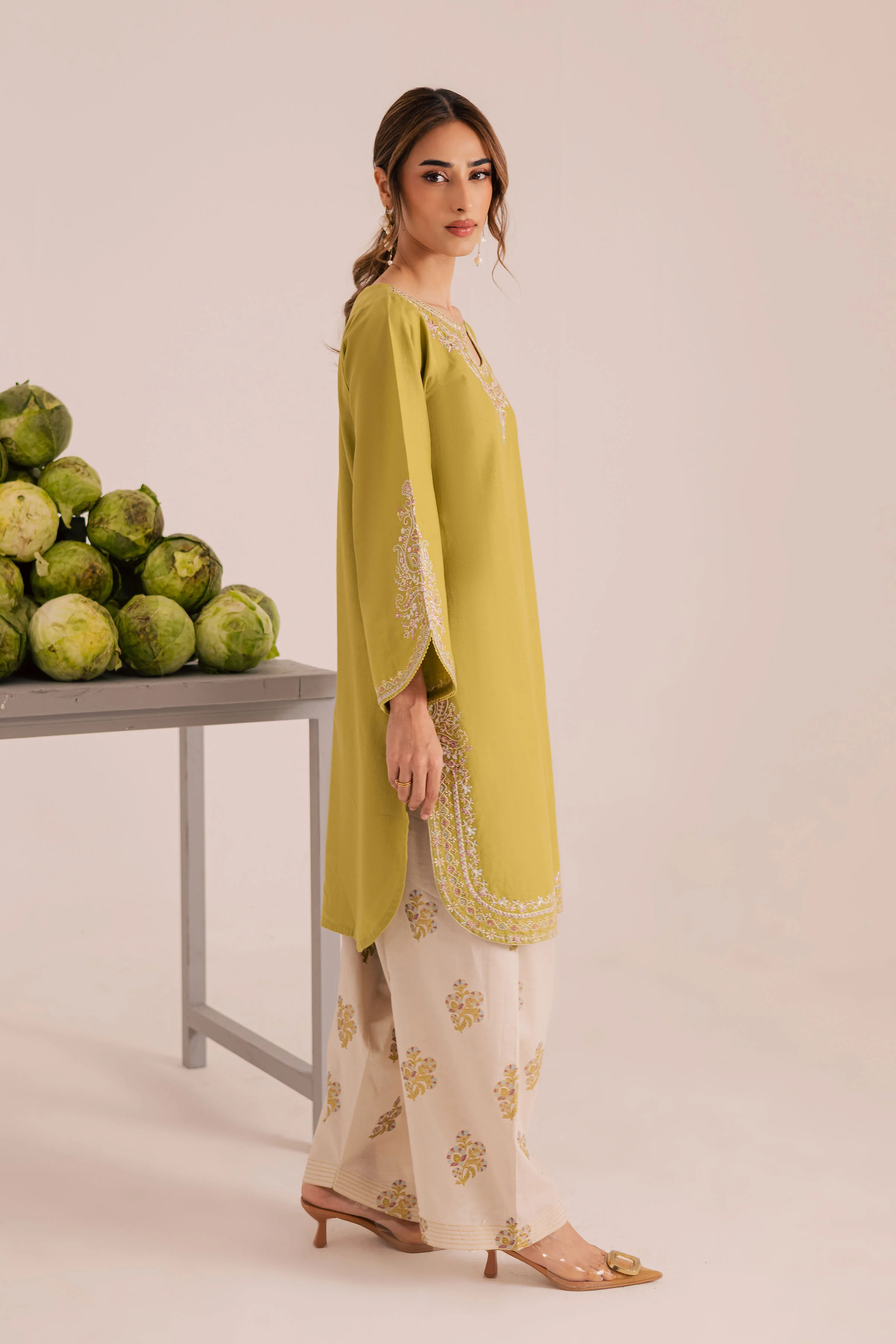 Hailstorm 2Pc - Embroidered Khaddar Dress - Image 3