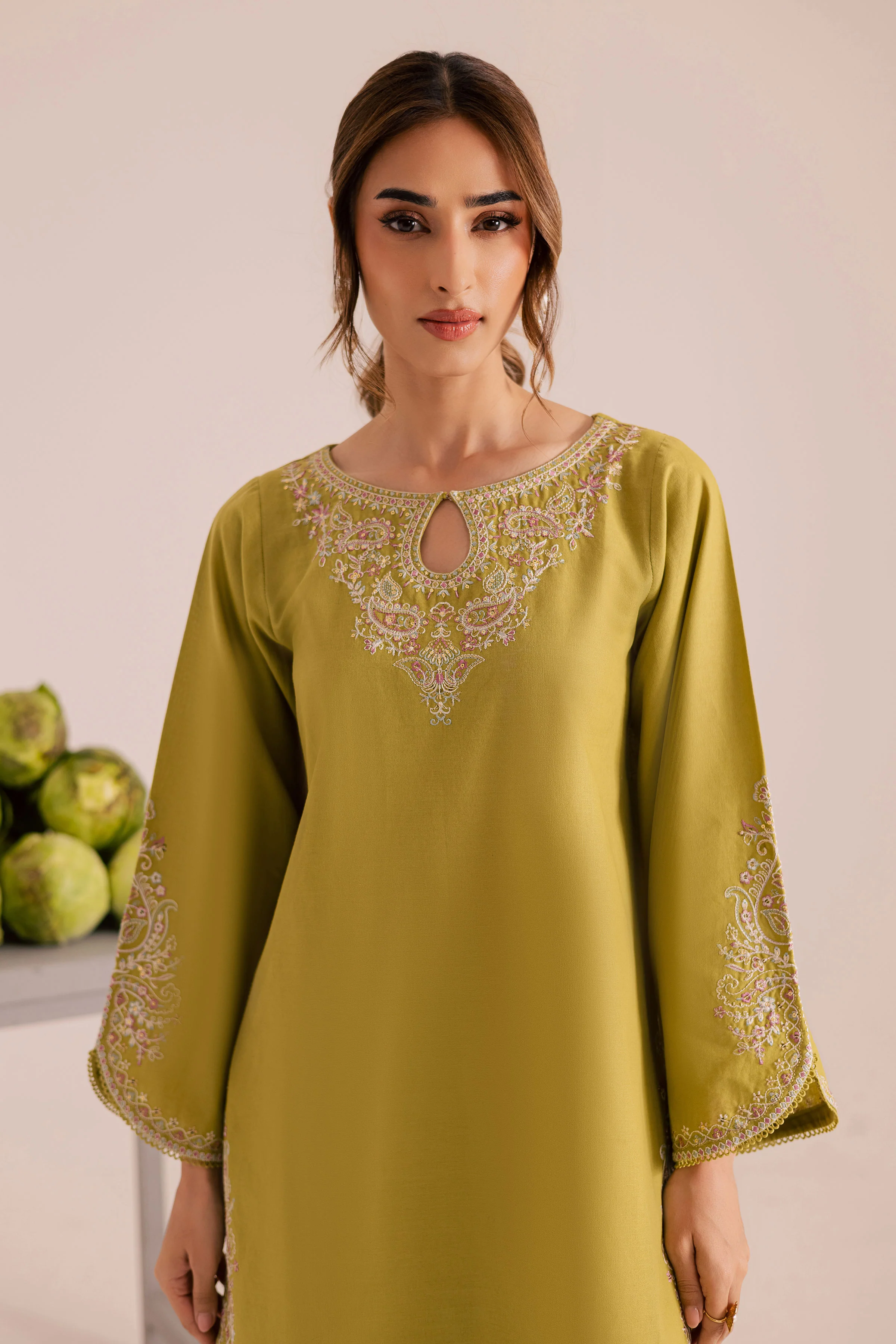 Hailstorm 2Pc - Embroidered Khaddar Dress - Image 4
