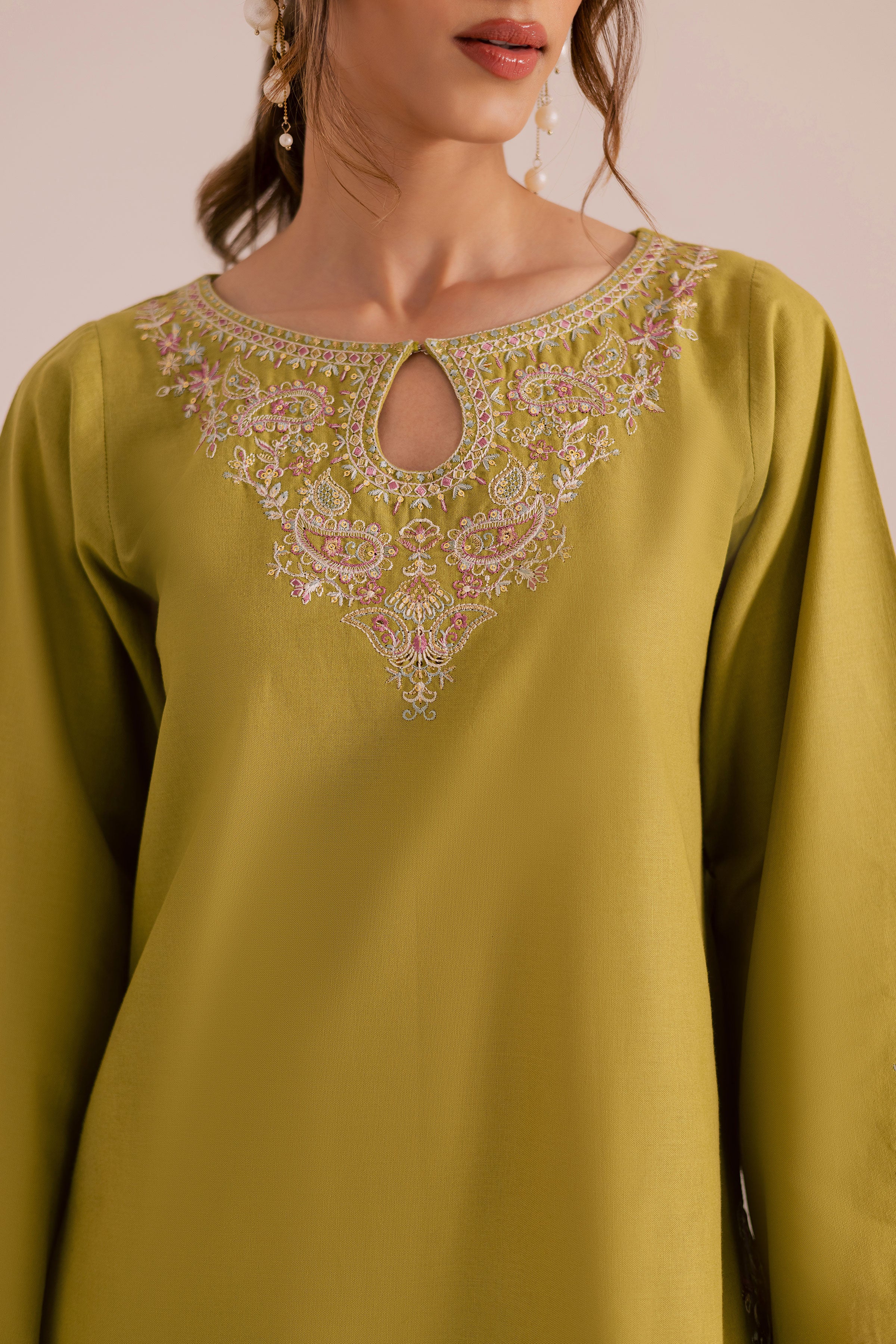 Hailstorm 2Pc - Embroidered Khaddar Dress - Image 5