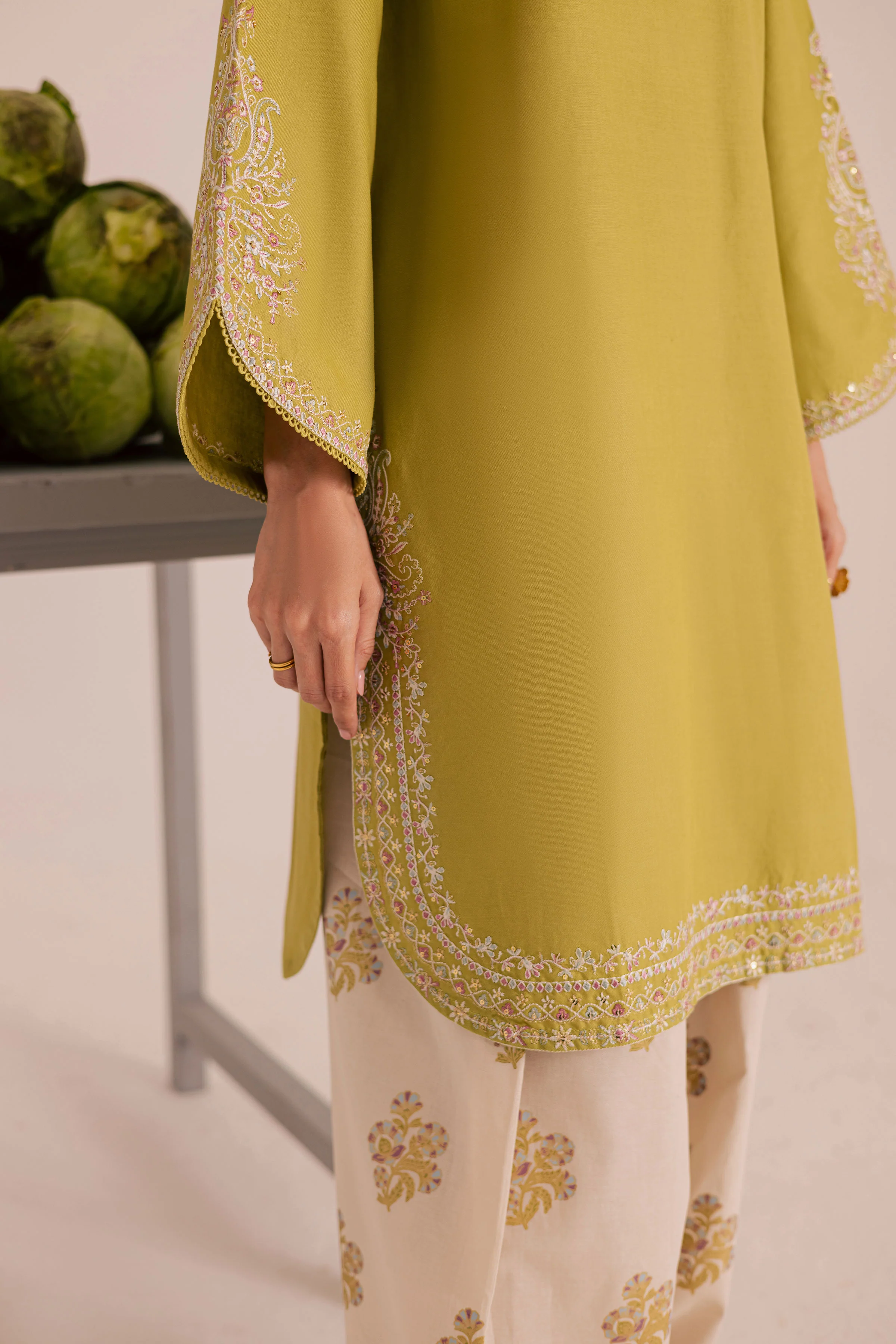 Hailstorm 2Pc - Embroidered Khaddar Dress - Image 6