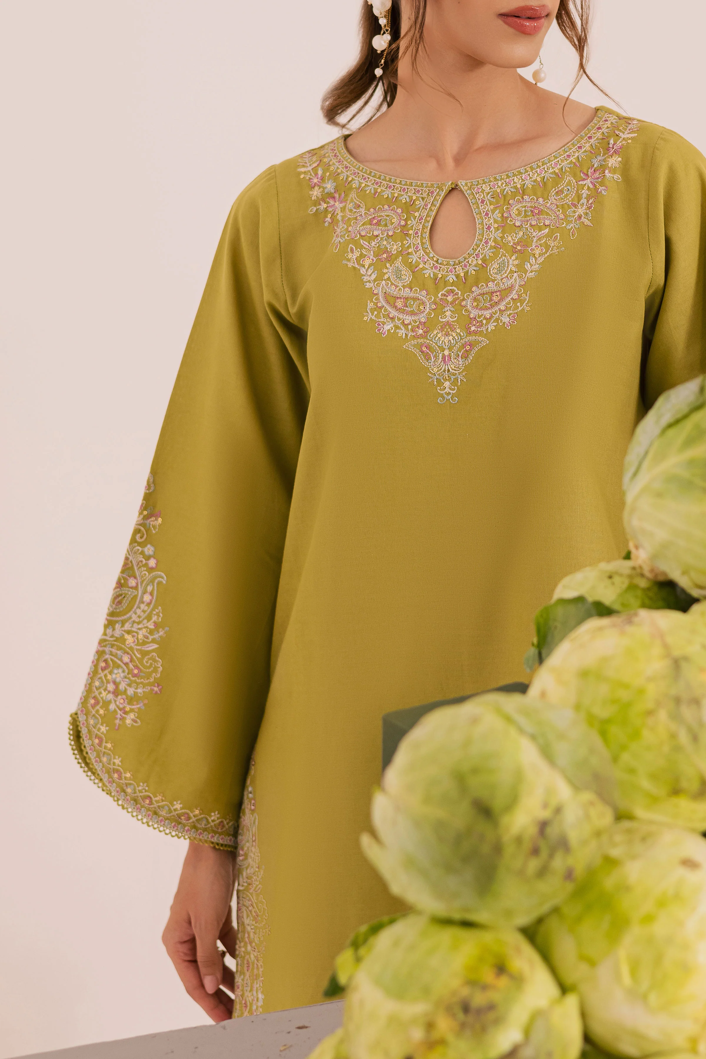 Hailstorm 2Pc - Embroidered Khaddar Dress - Image 7