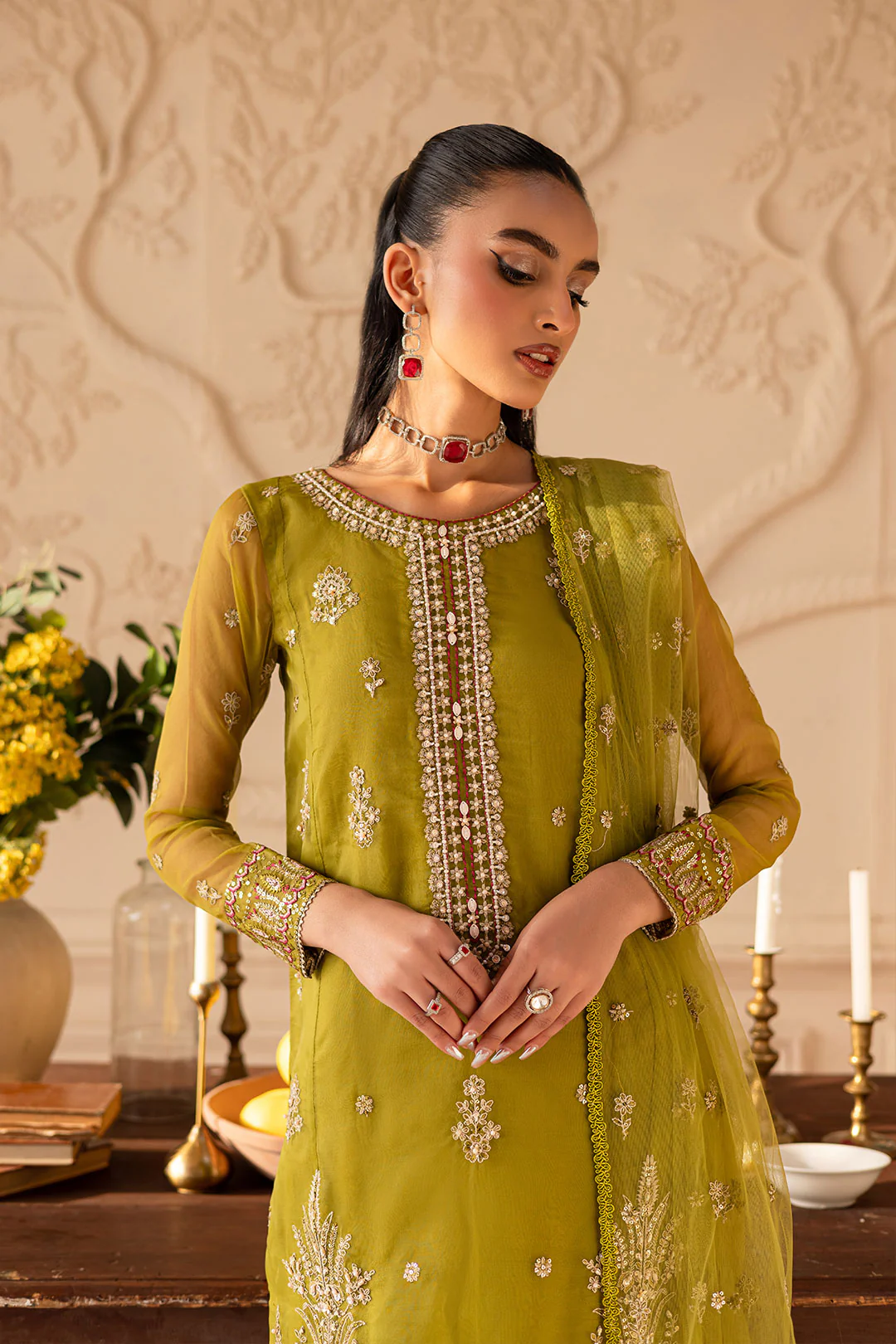 Halia 3PC - Embroidered Luxe Pret - Image 3