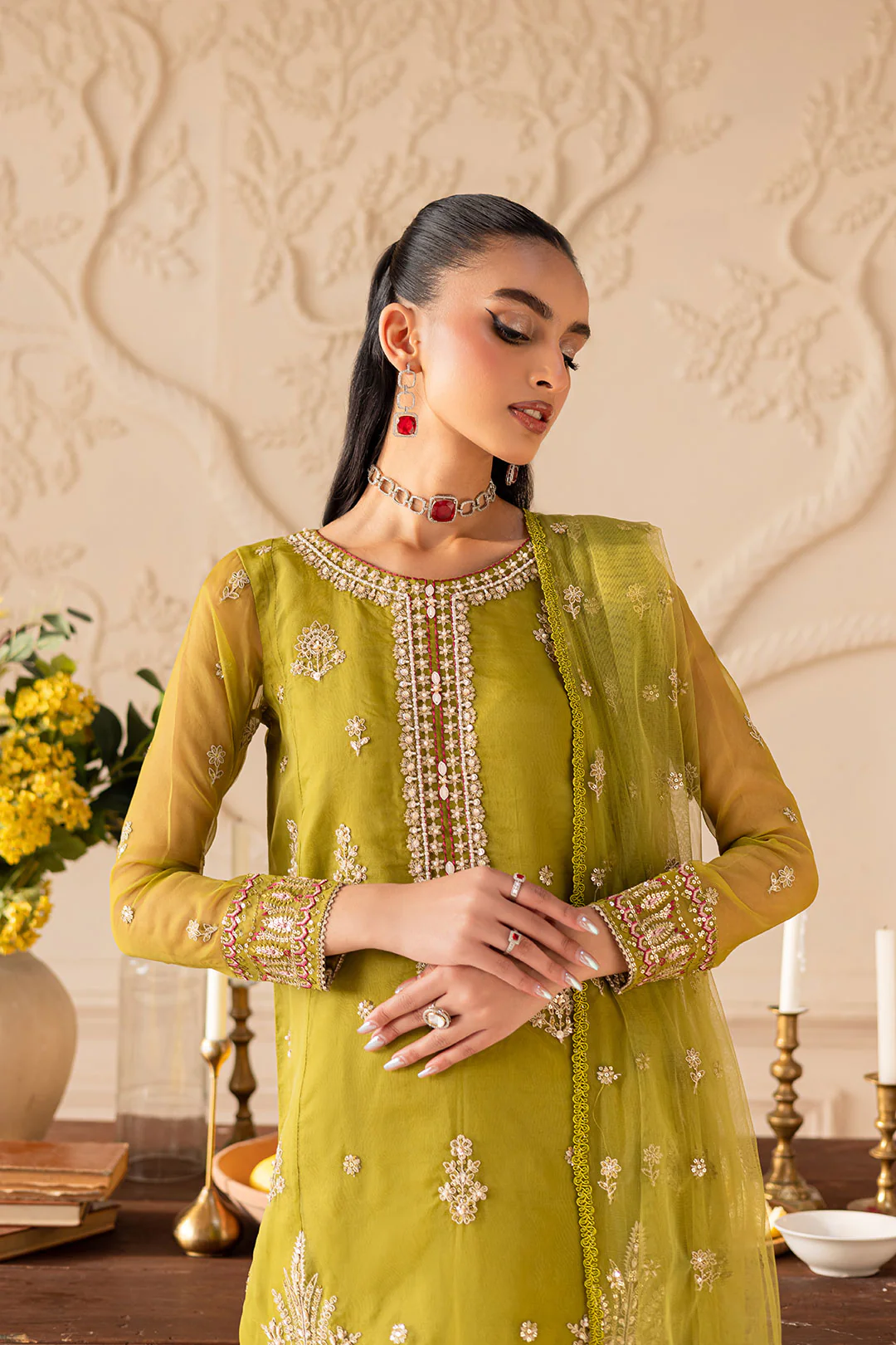 Halia 3PC - Embroidered Luxe Pret - Image 6