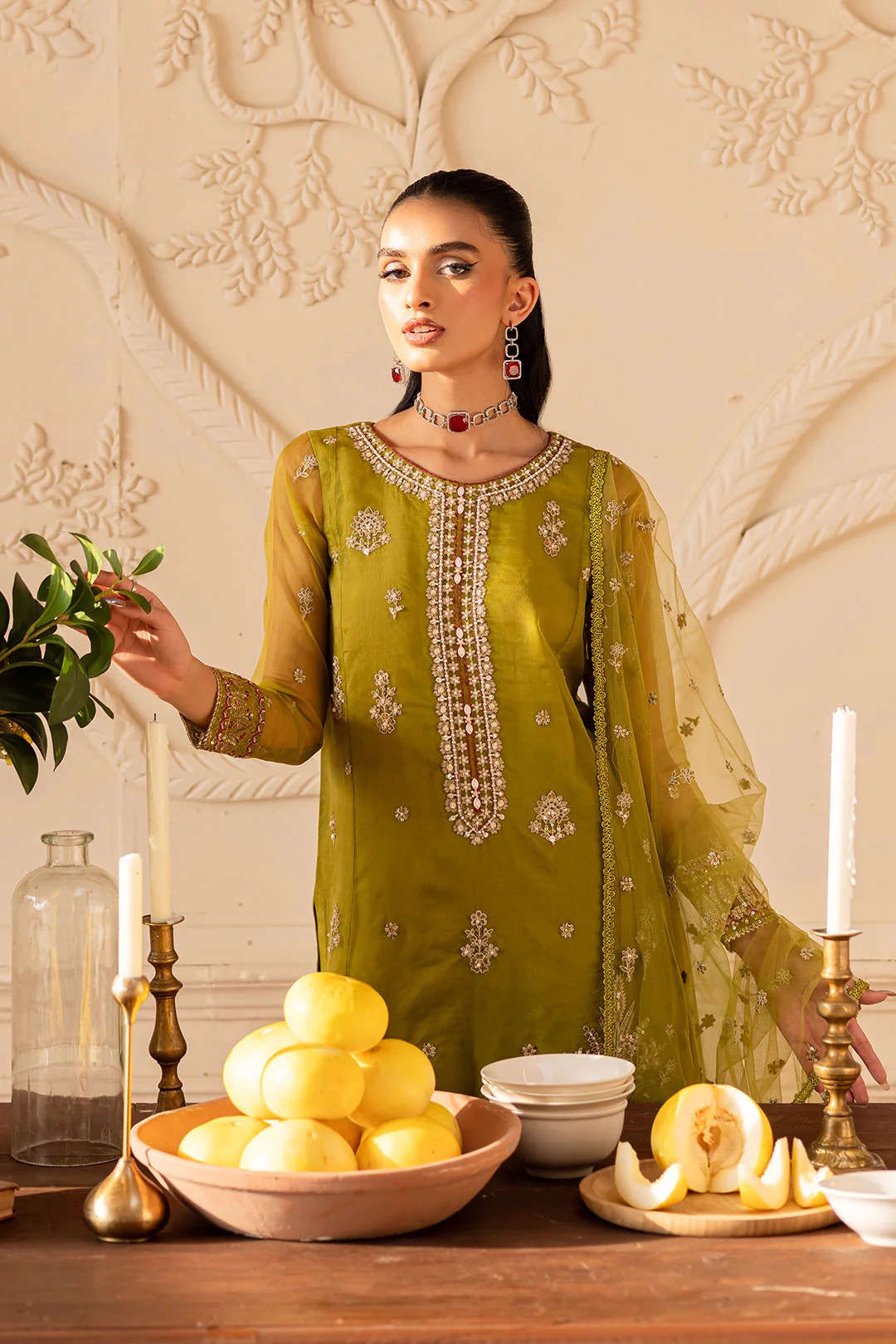 Halia 3PC - Embroidered Luxe Pret - Image 9