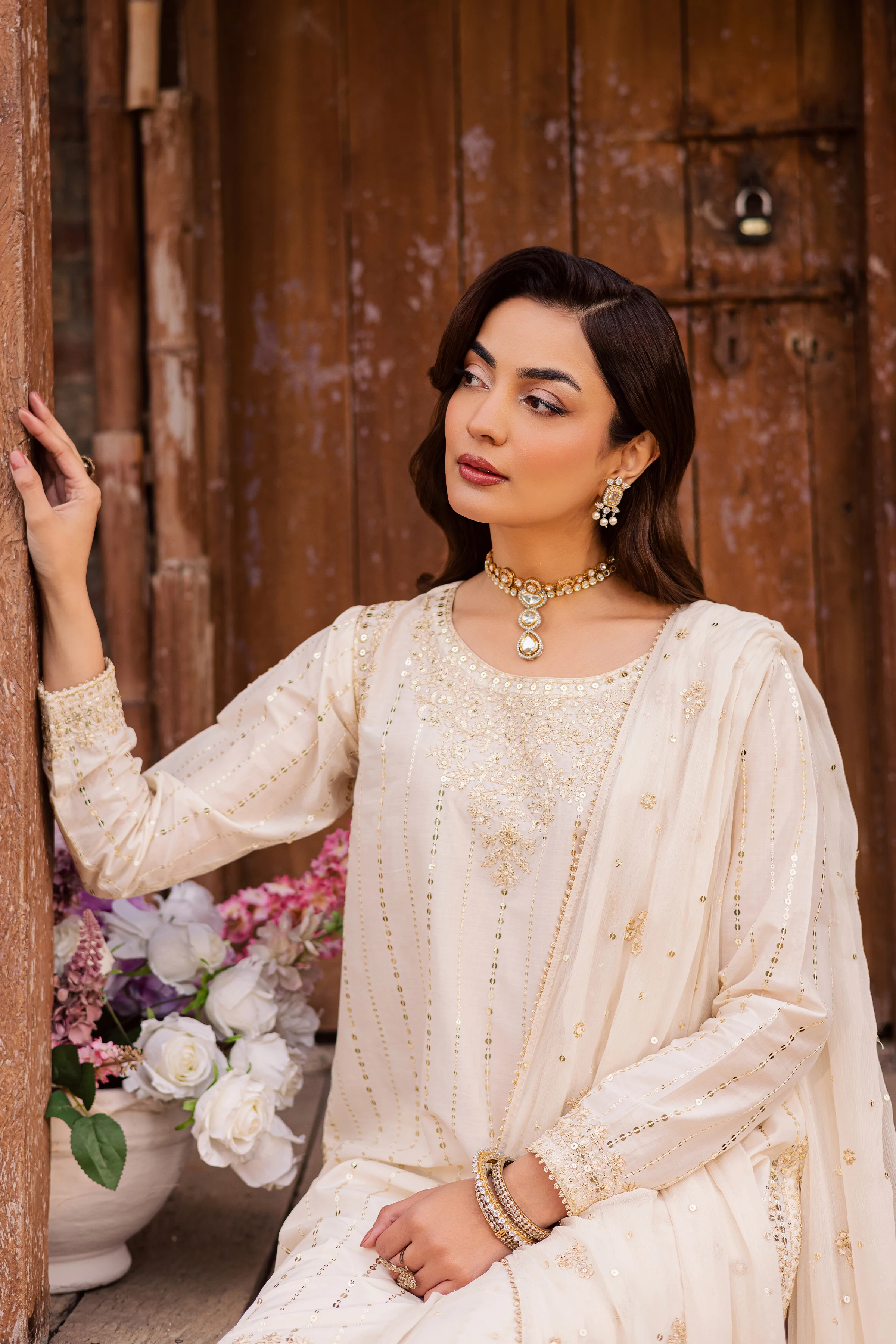 Hans 3Pc - Festive Embroidered Lawn - Image 2