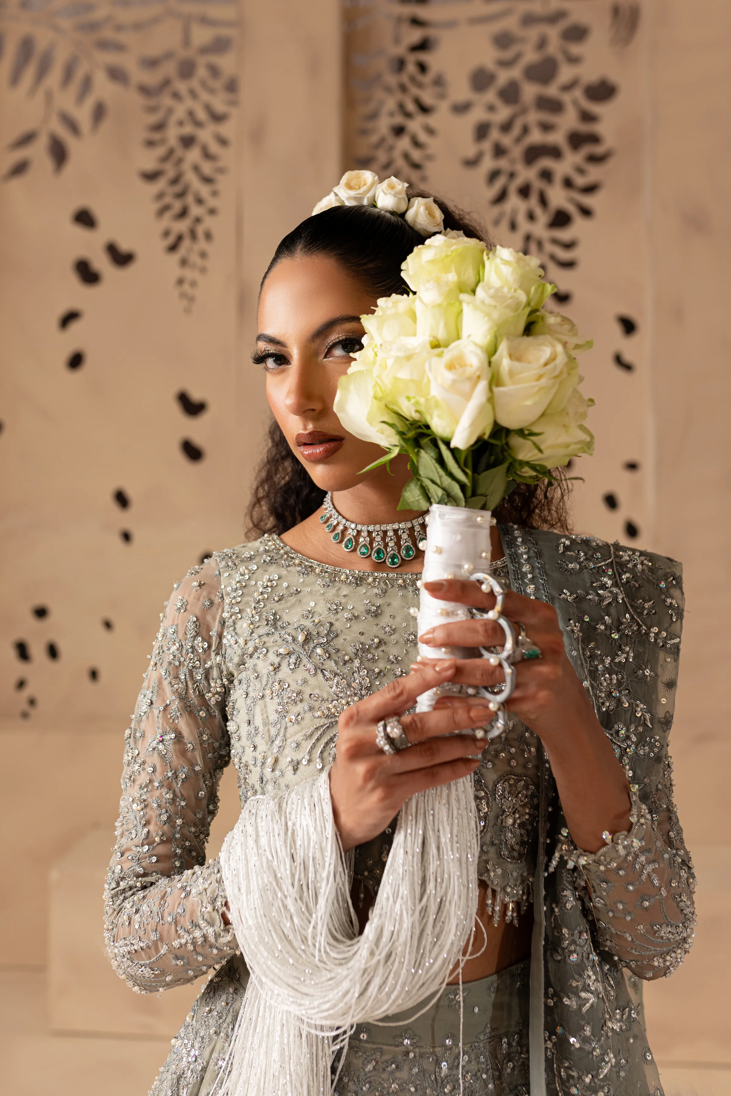 Hanzla 4Pc - Bridal Dress - Image 3