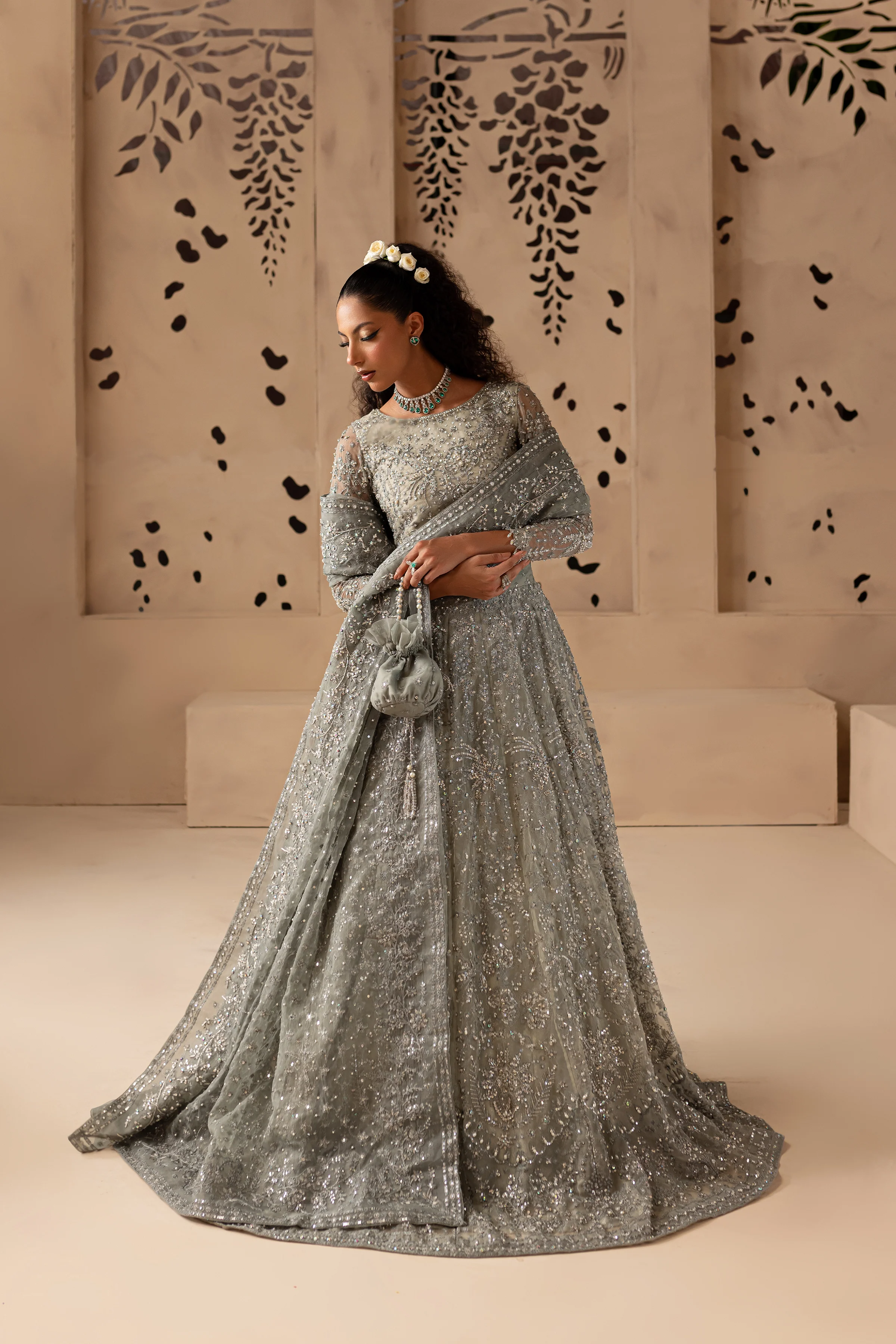 Hanzla 4Pc - Bridal Dress - Image 8