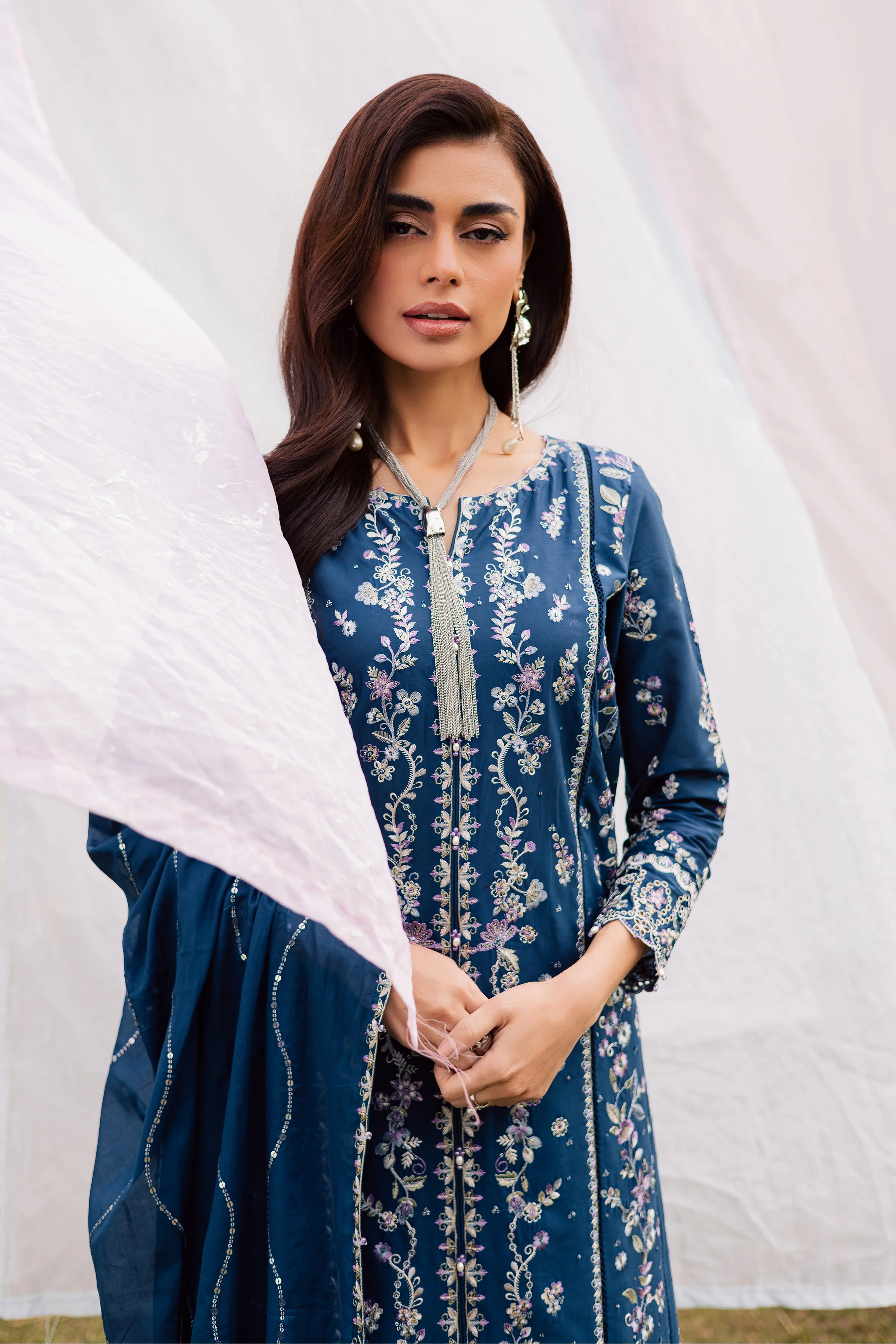 Hazy 3Pc - Festive Embroidered Lawn - Image 2