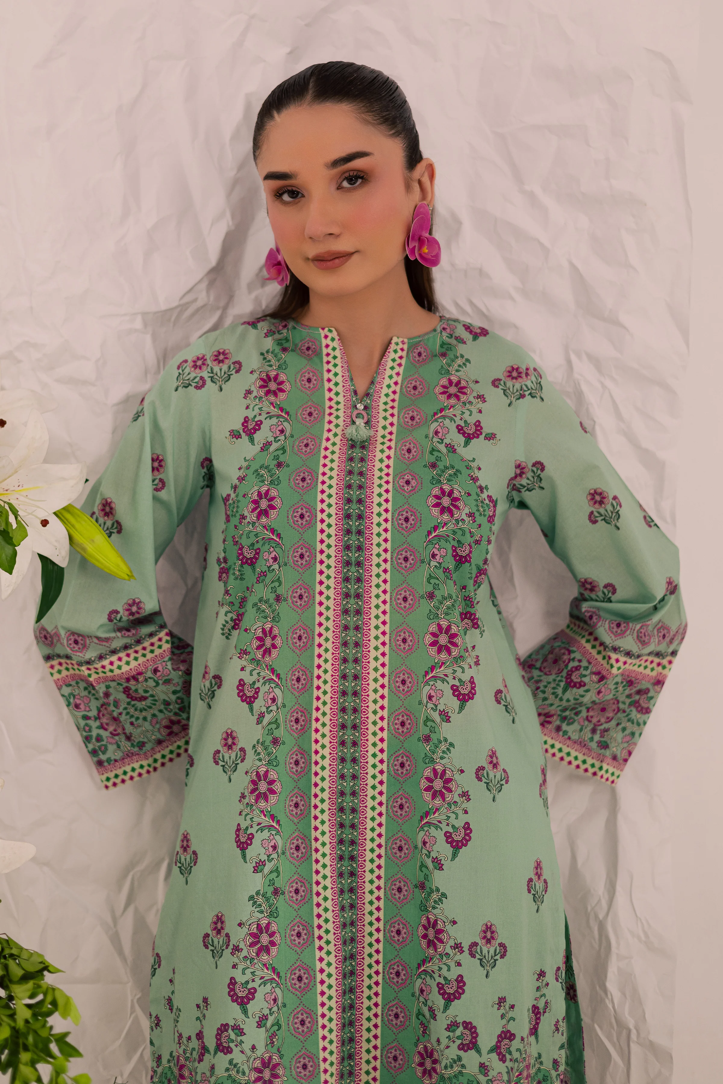 Helen 2Pc - Printed Lawn Dress - Image 2