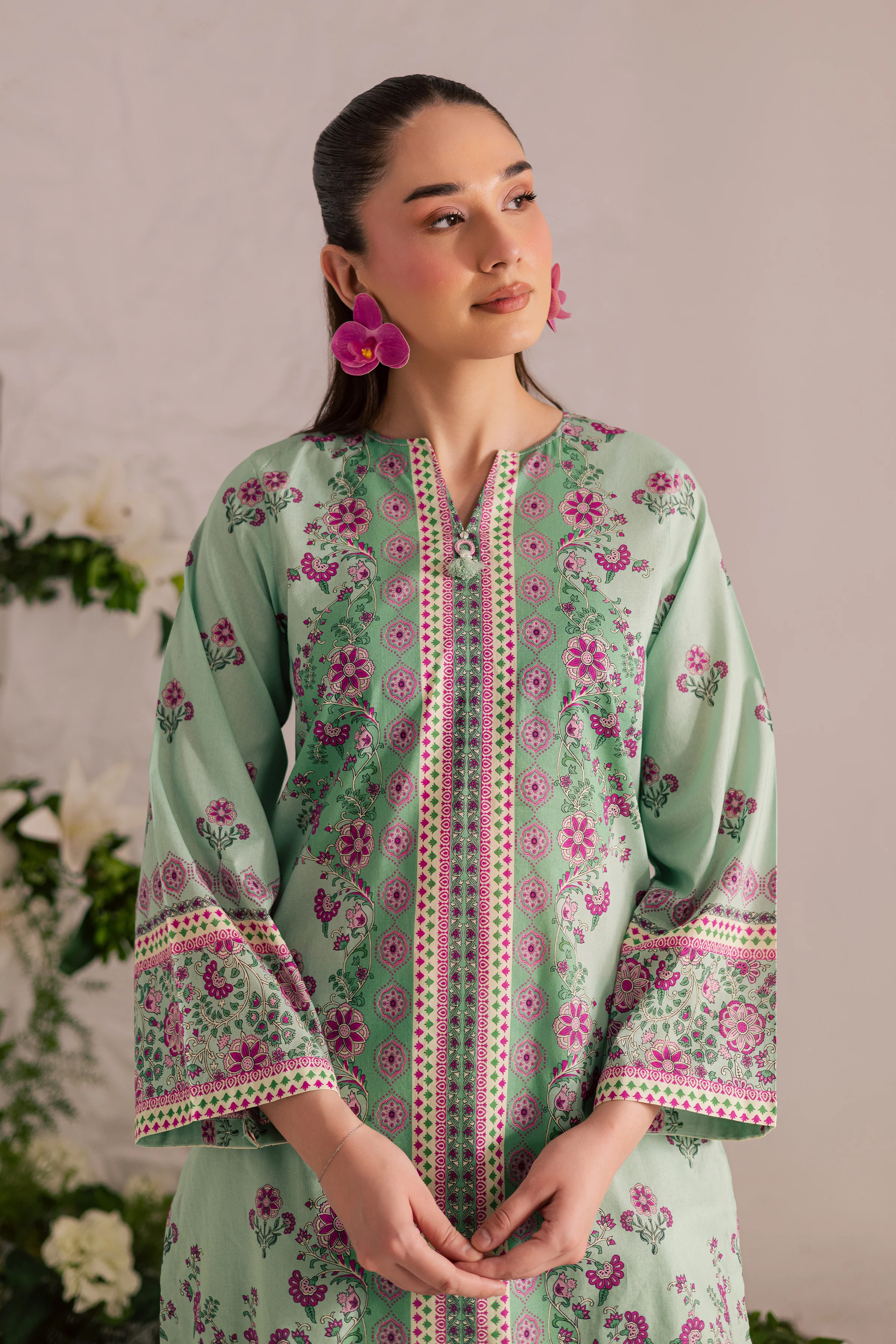 Helen 2Pc - Printed Lawn Dress - Image 3