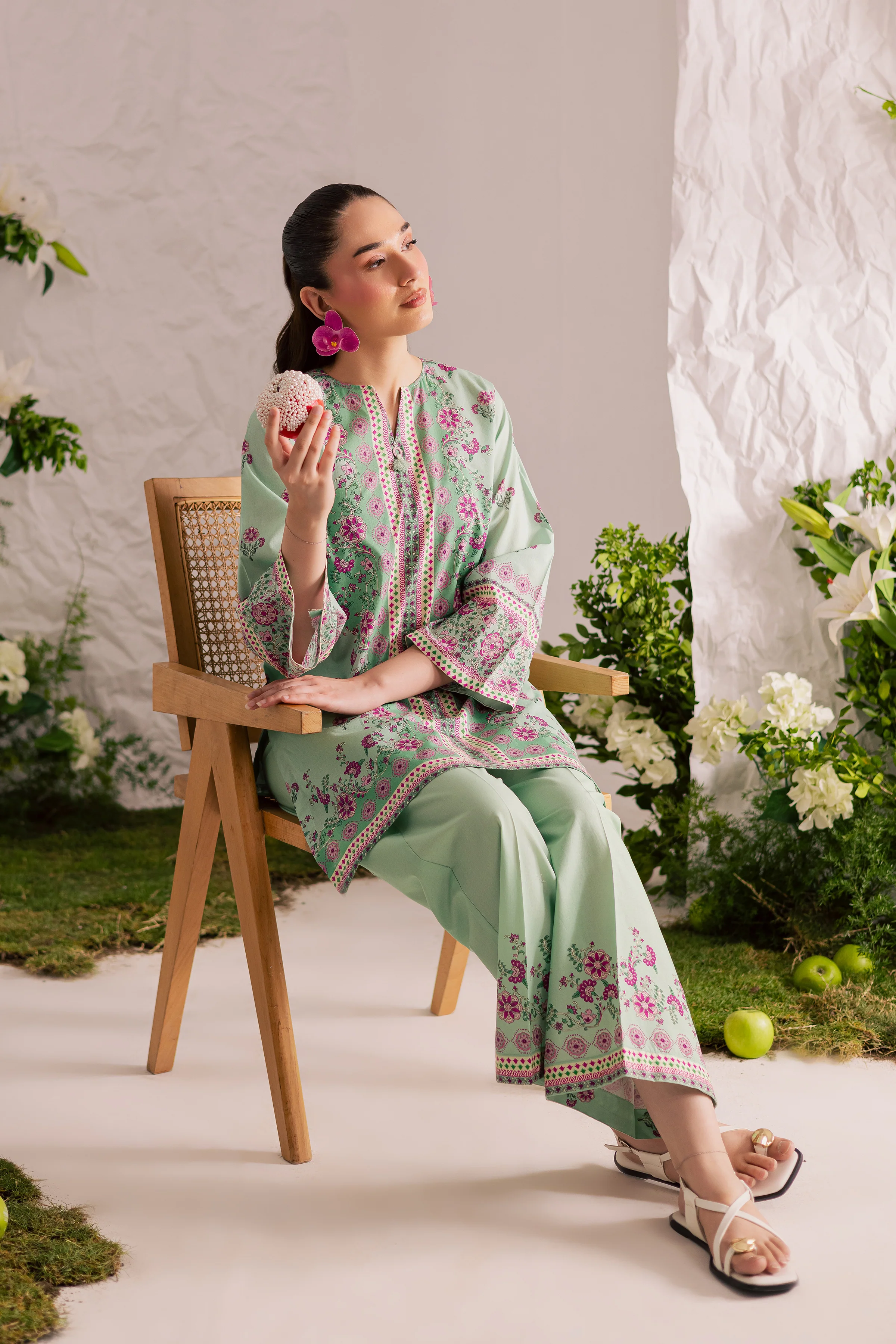 Helen 2Pc - Printed Lawn Dress - Image 4